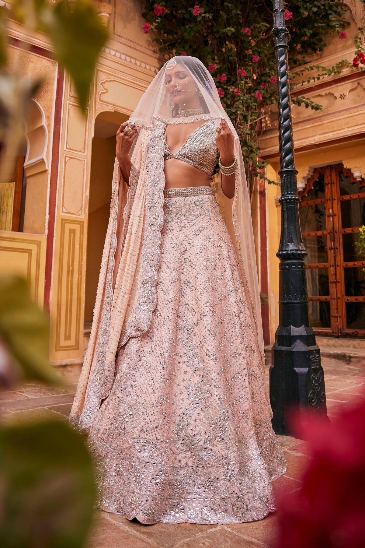 Peach Aashma Lehenga Set