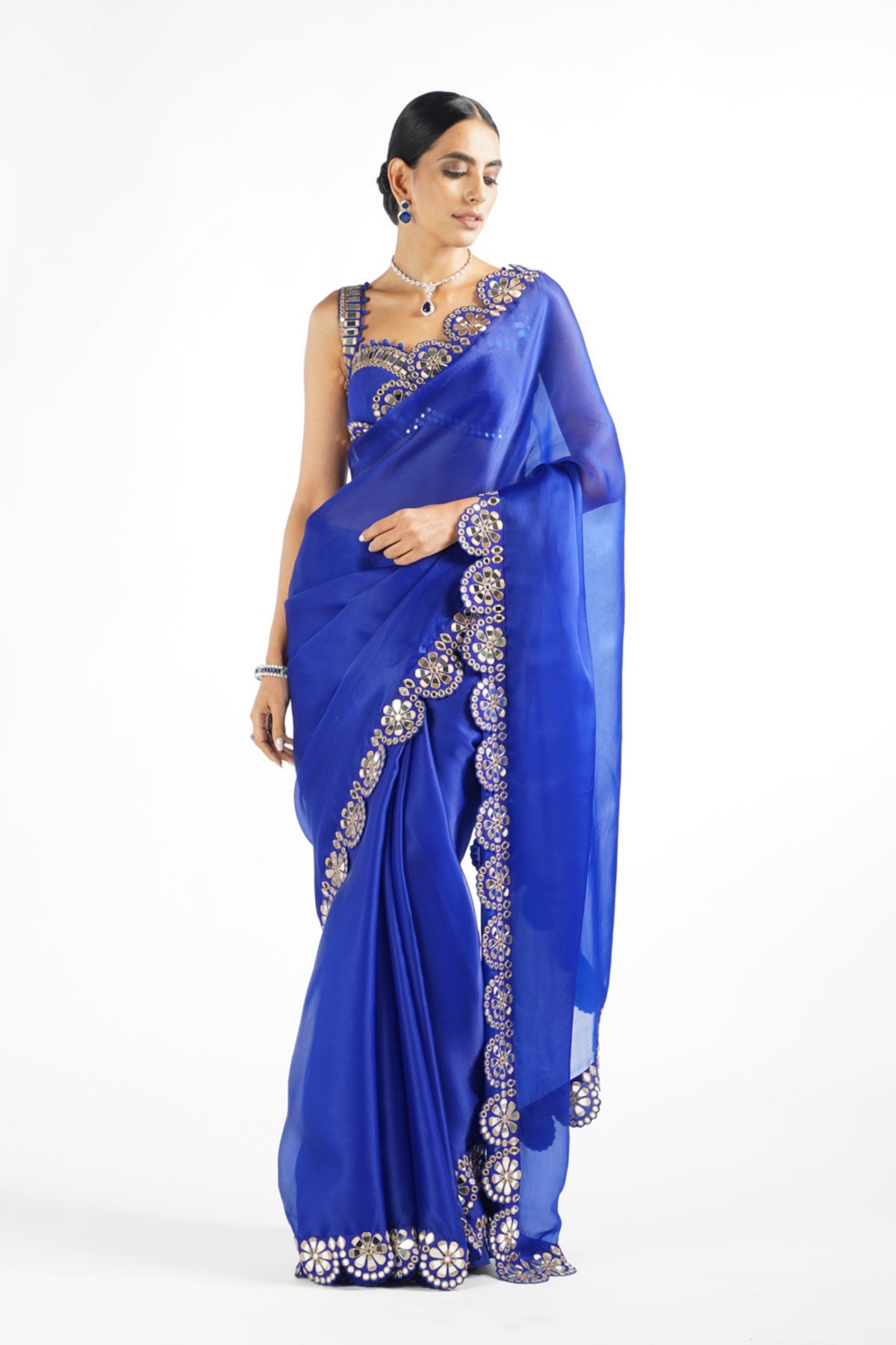 Mirror Scallop Saree Set