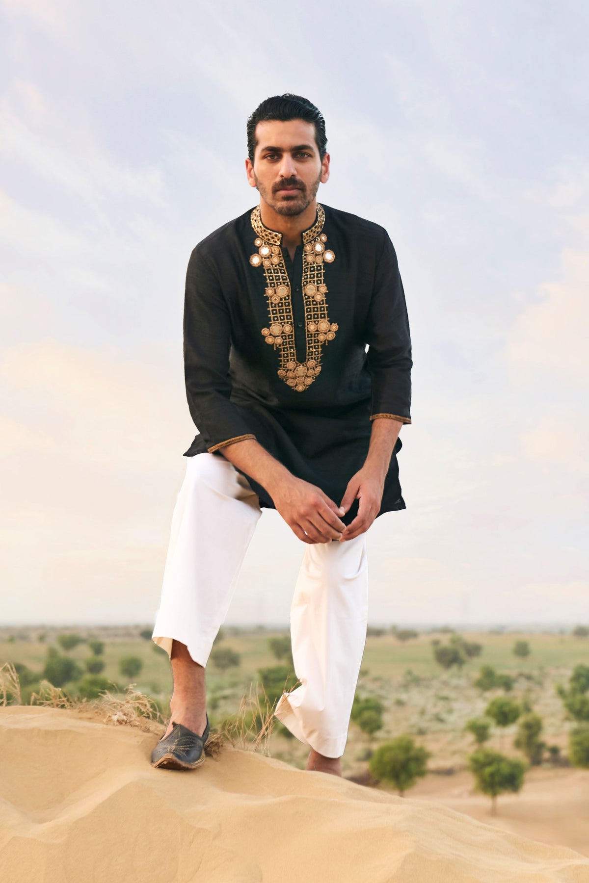Classic Black Kurta Set