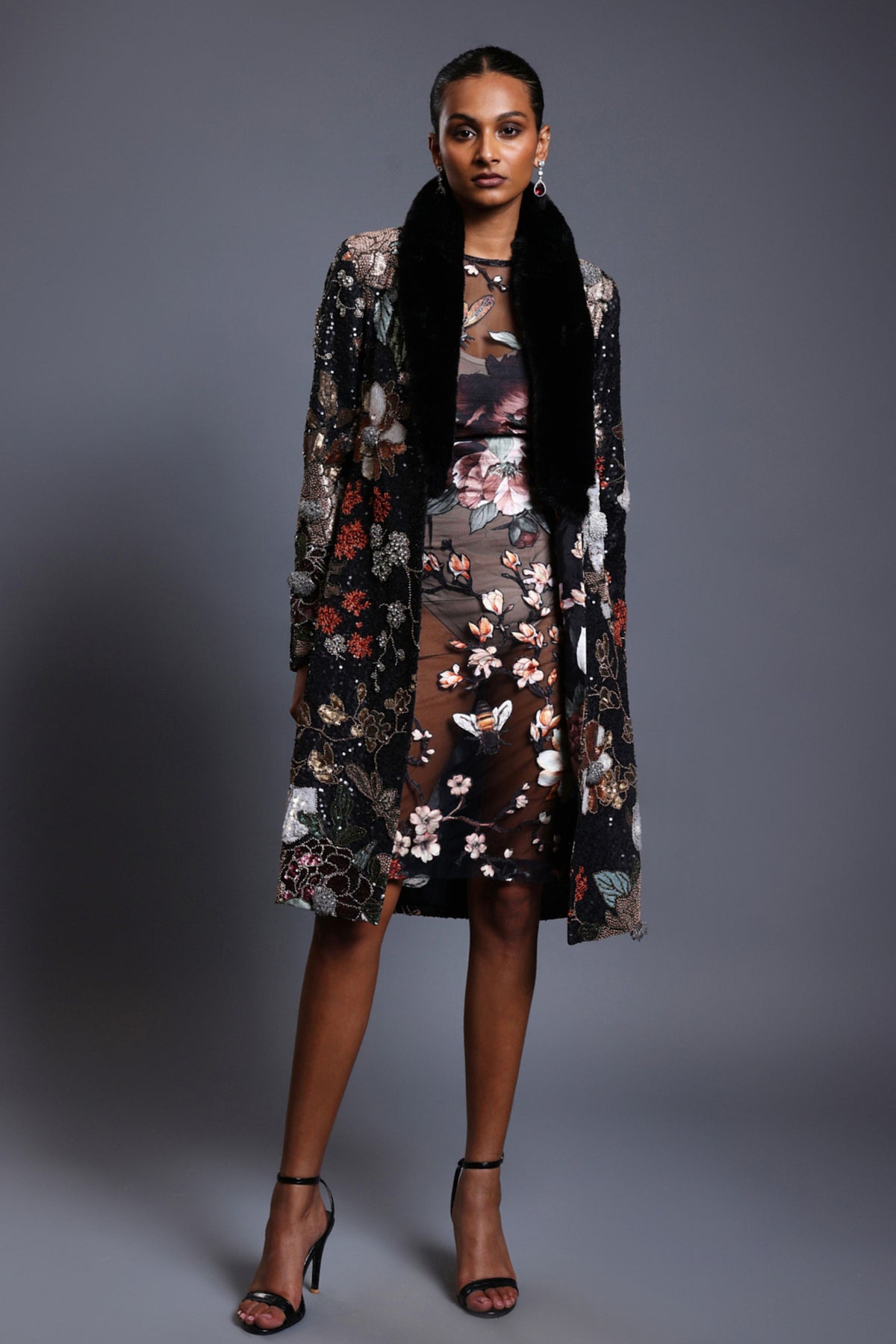 Black Print Jacket