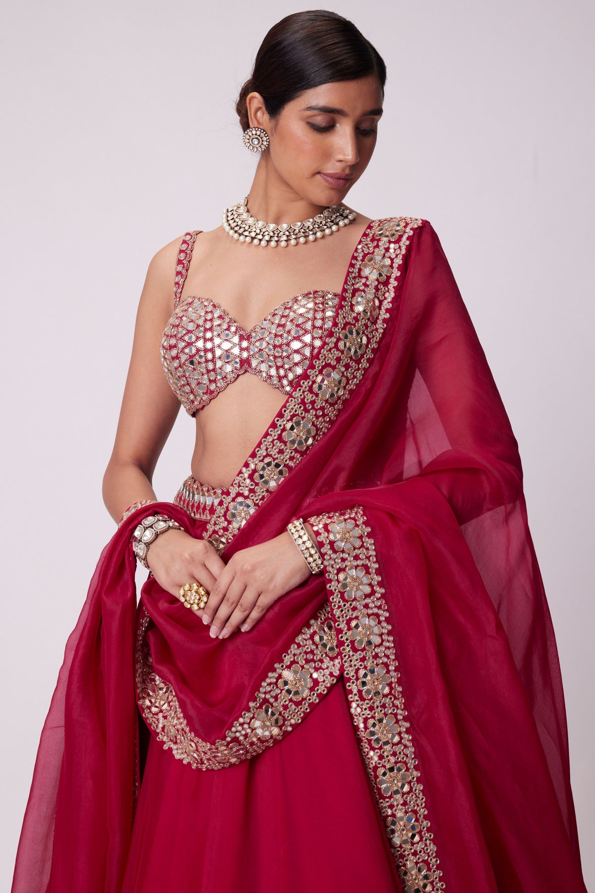 Crimson Red Lehenga Set