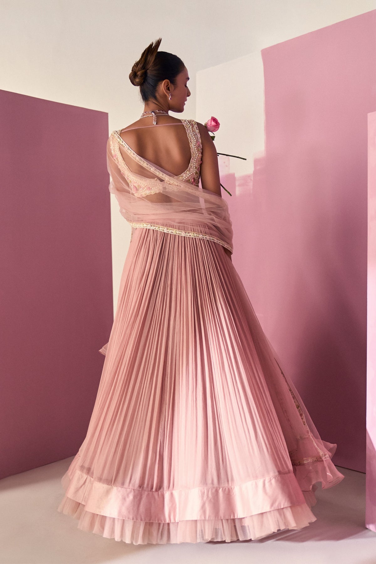 Naahiyah Dusky Pink Lehenga Set
