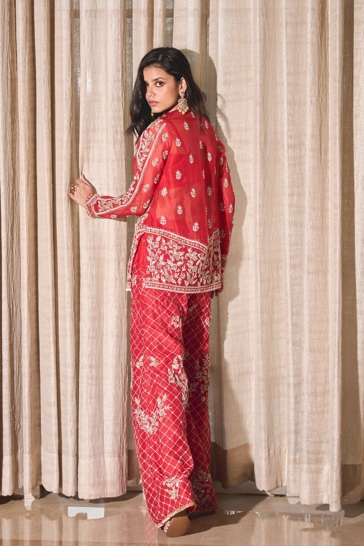 Silk Organza Kurta and Pants