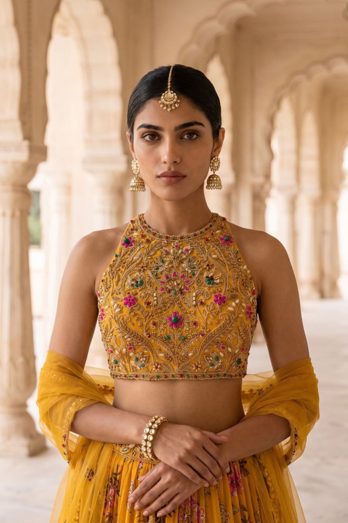 Genda Bag  Lehenga Set