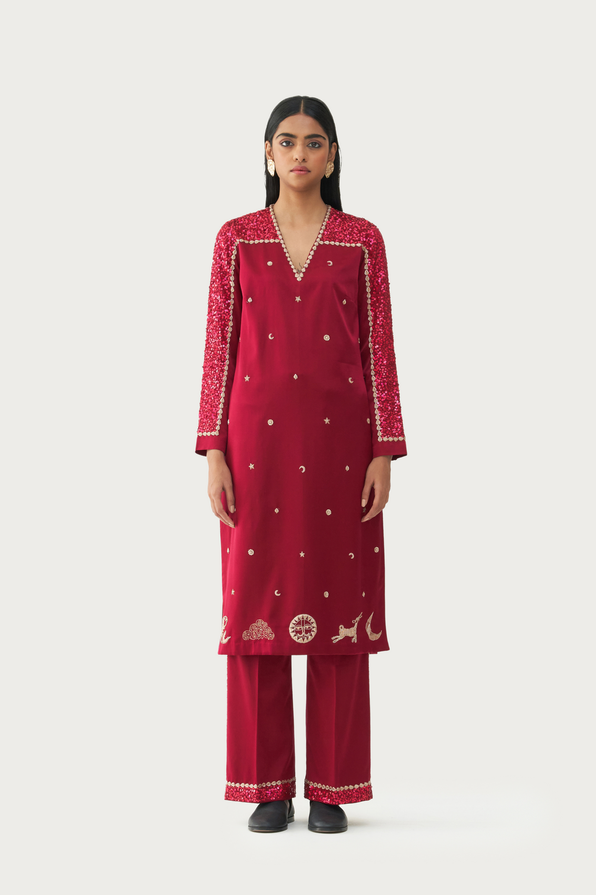 Cosmic Mulberry kurta pant set
