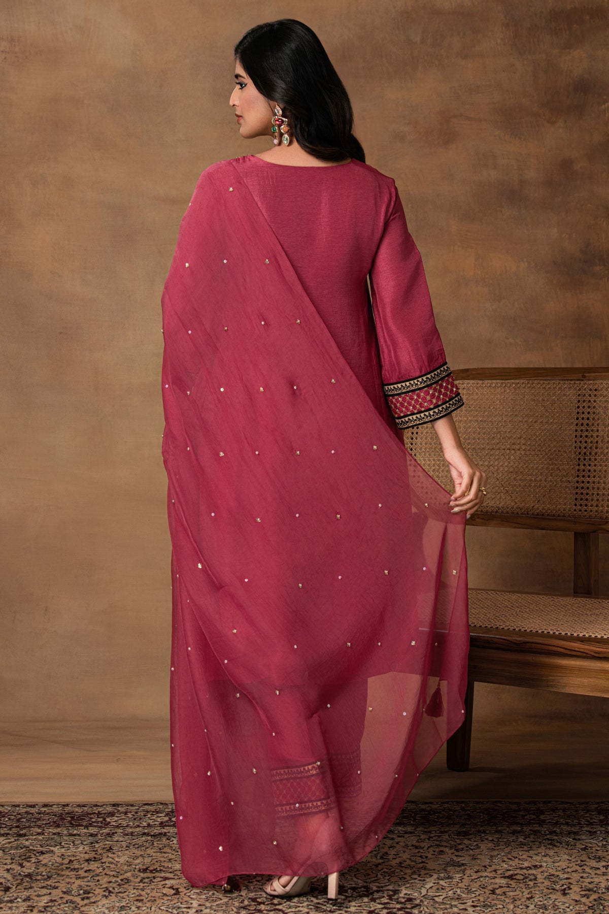 Pink Silk Kurta Set