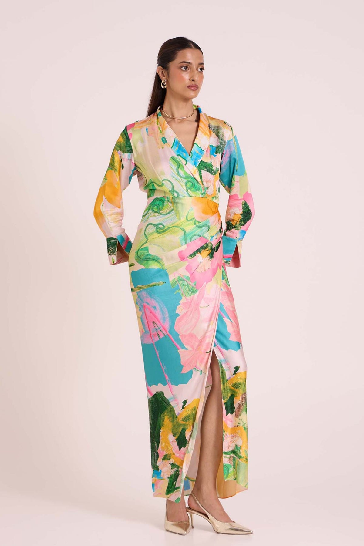Eiar Draped Midi Dress