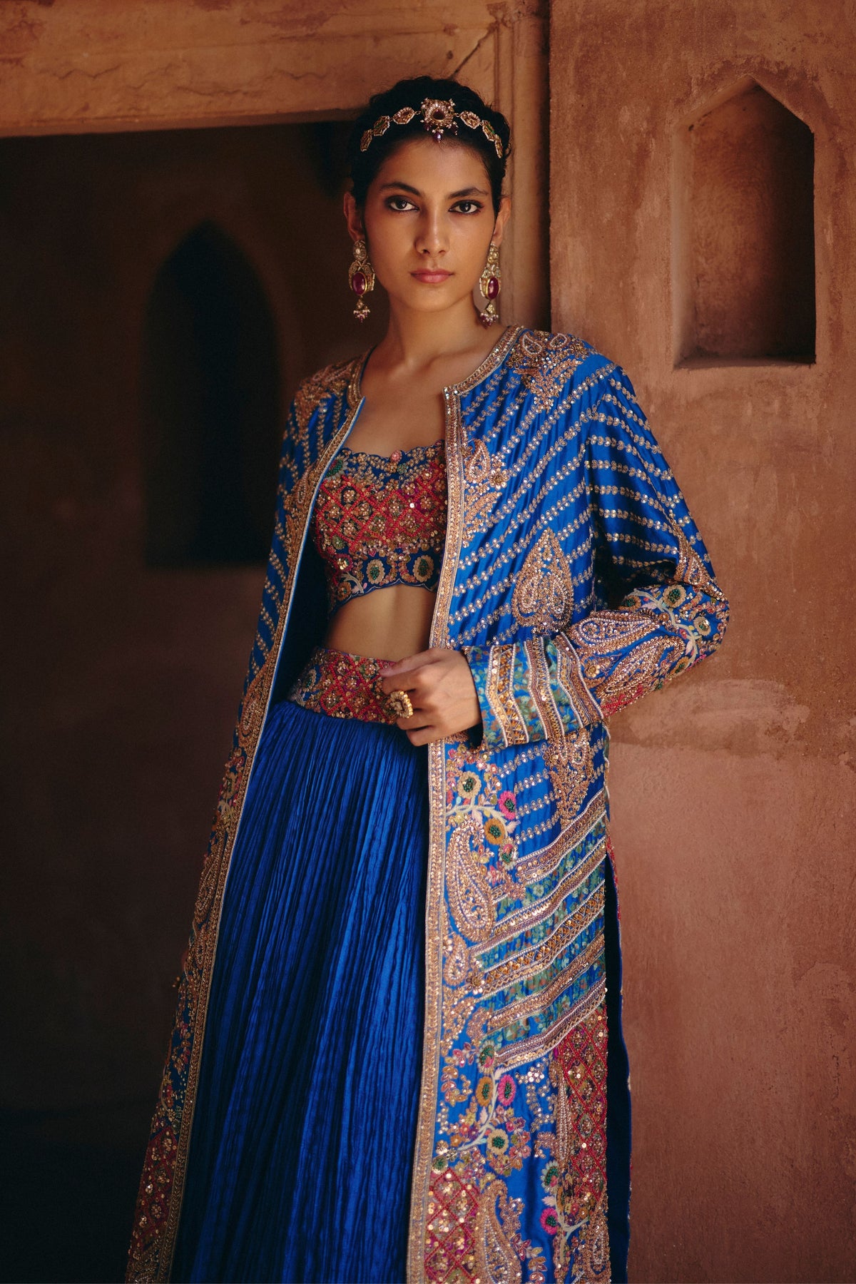 Gulrez Embroidered Jacket Set