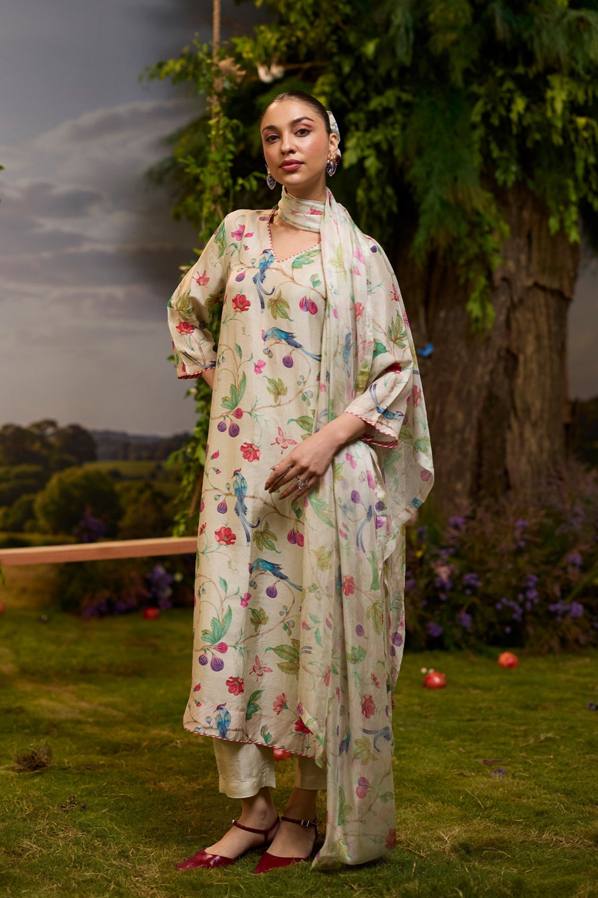 Fig n Fable Ivory Dupatta
