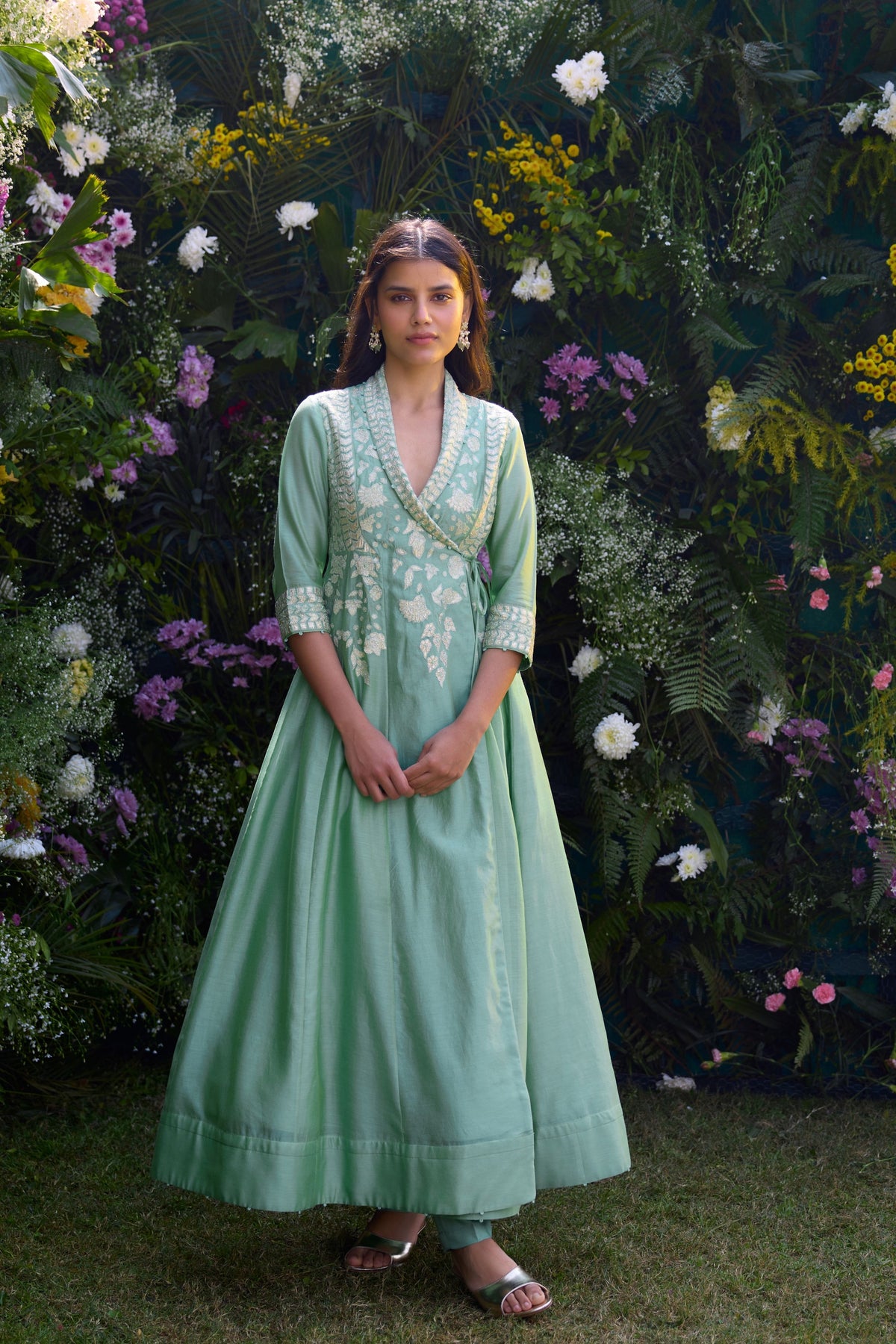 Bermuda Green Anarkali Set