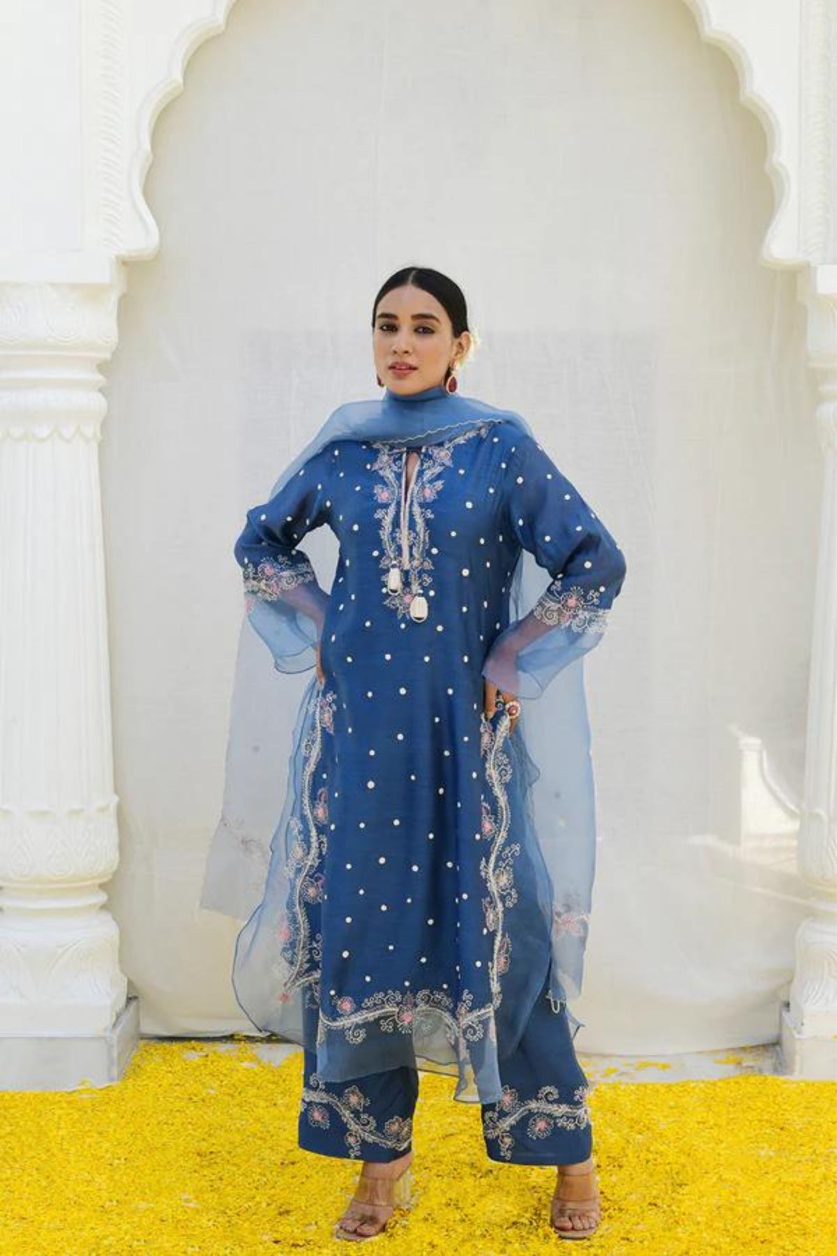 Jean Blue Reef Long Kurta Set