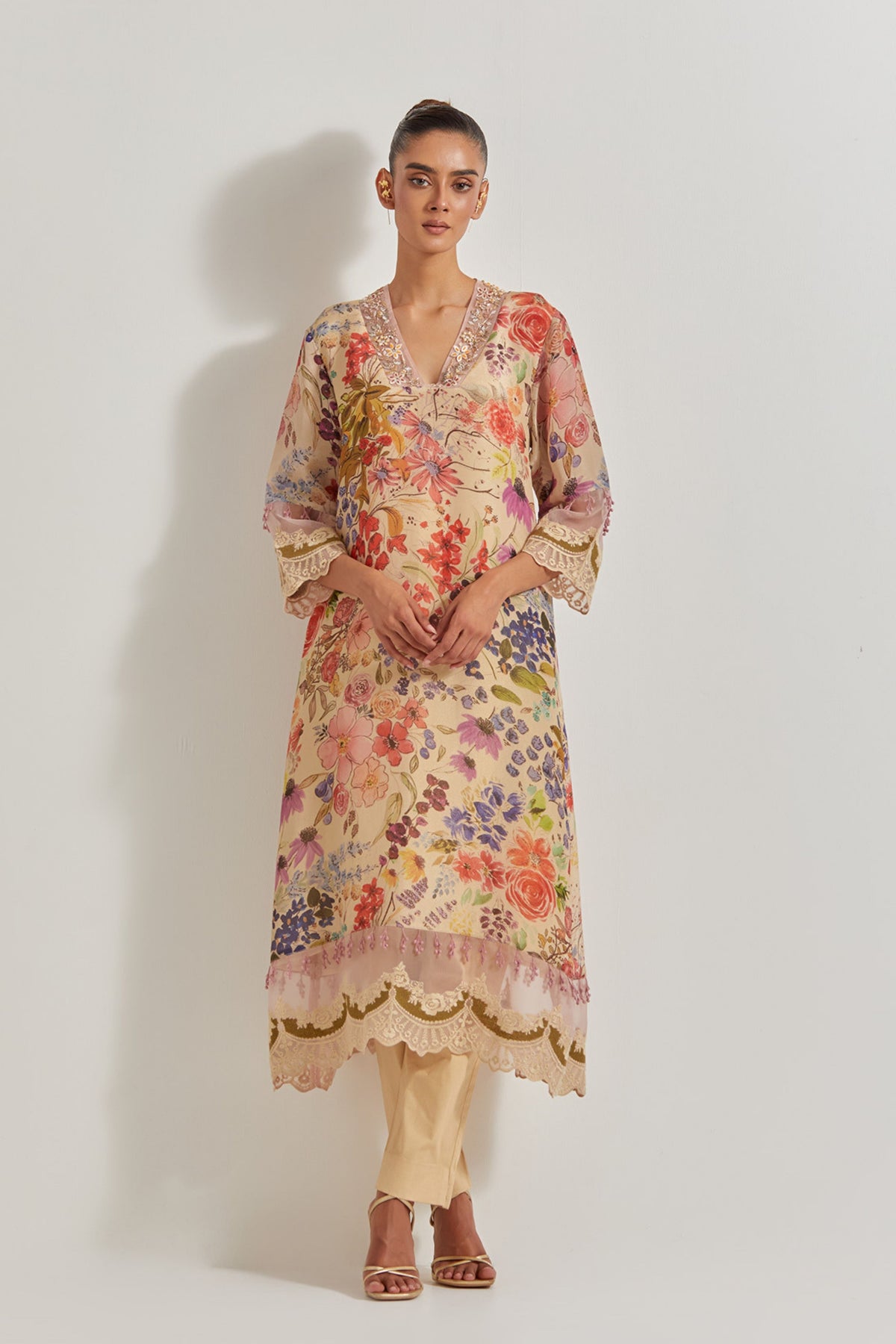 Chanderi Kurta Set