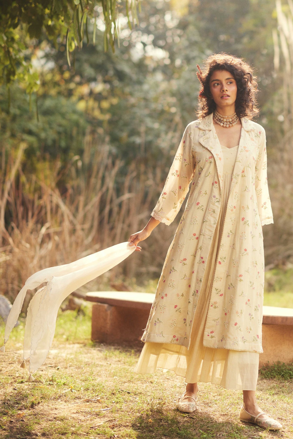 Ivory Breezy Jacket Set