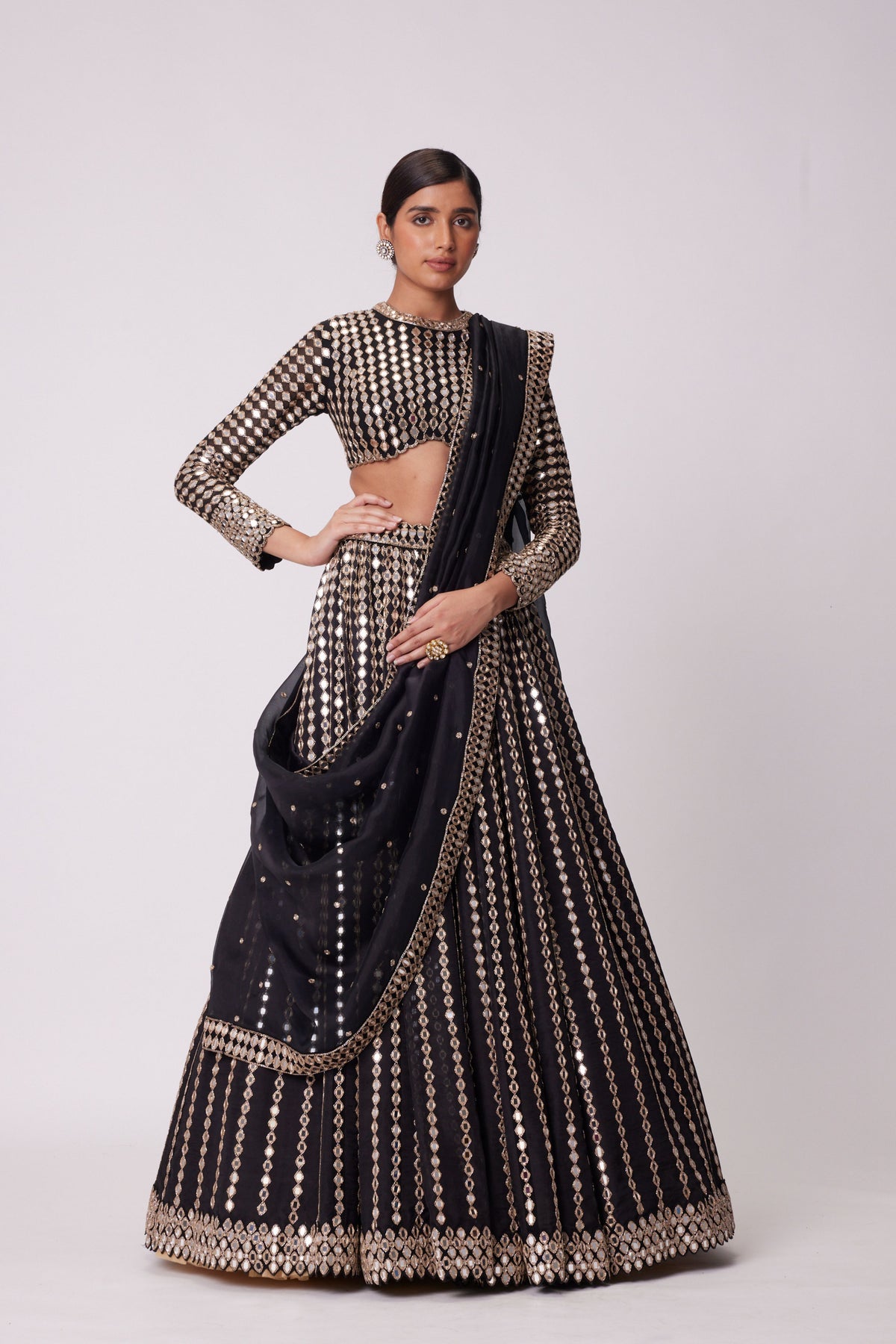 Black Lehenga Set