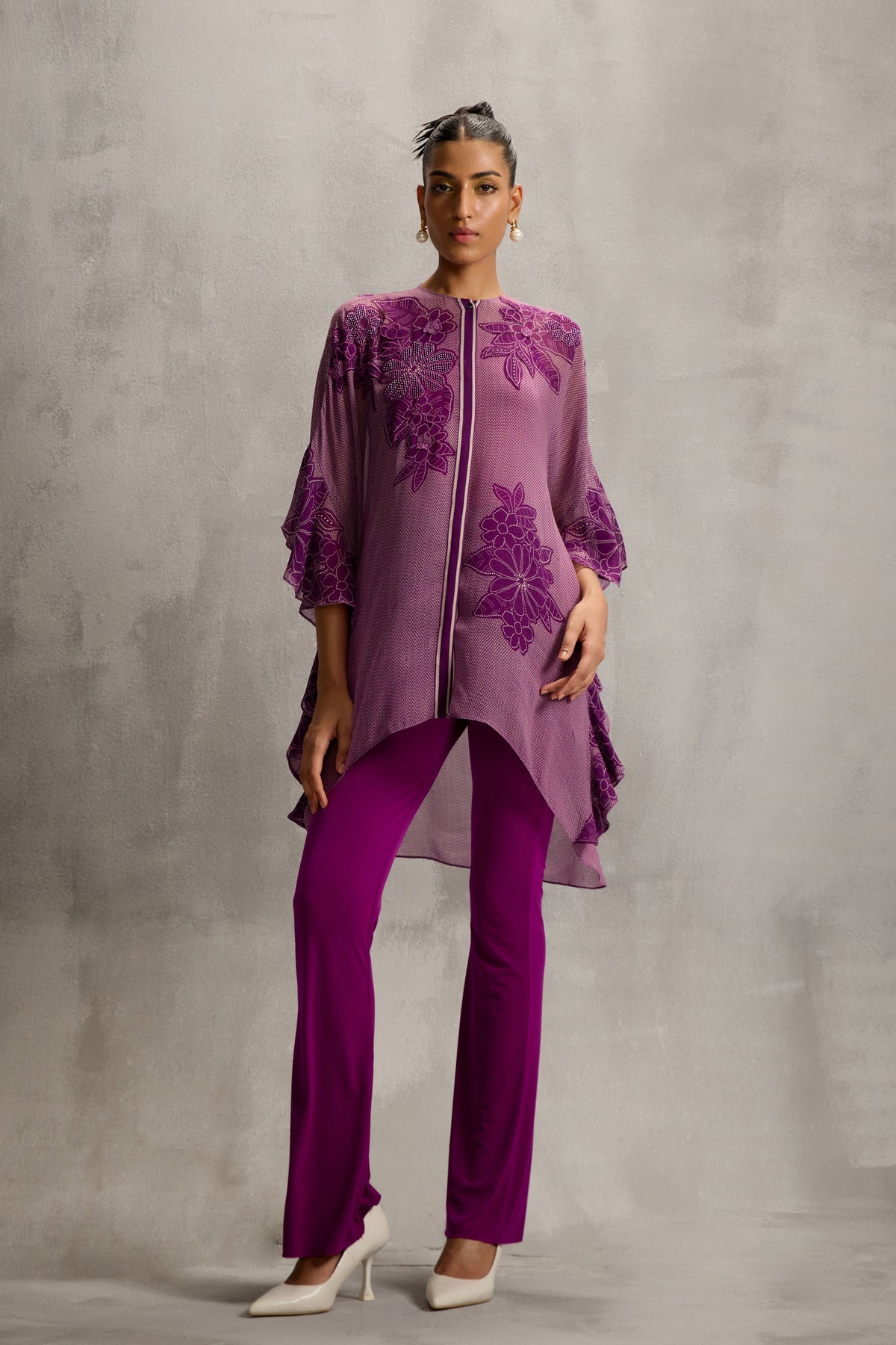Hitachi Side Ruffled Tunic