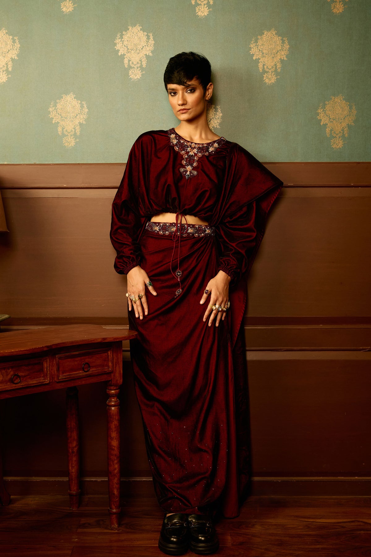 Sangria Drape Skirt and Balero