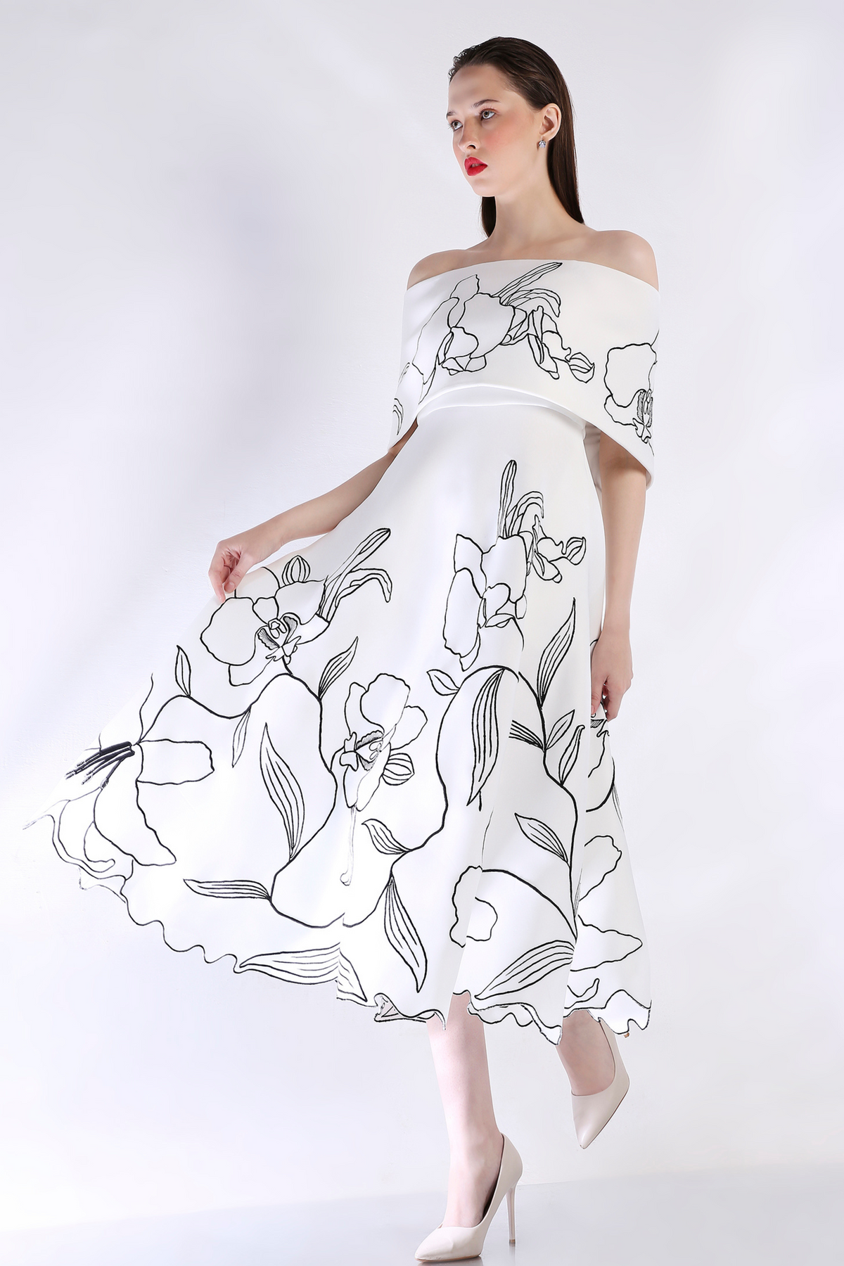 White Embroidered Dress