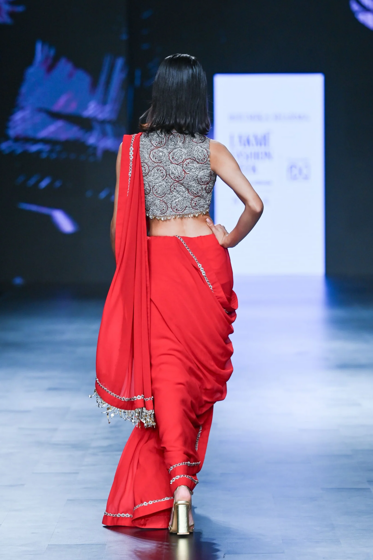 Red 6 Yard Saree