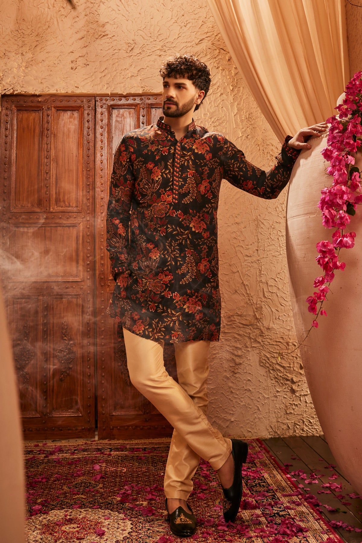 Marc Regal Black Mens Kurta