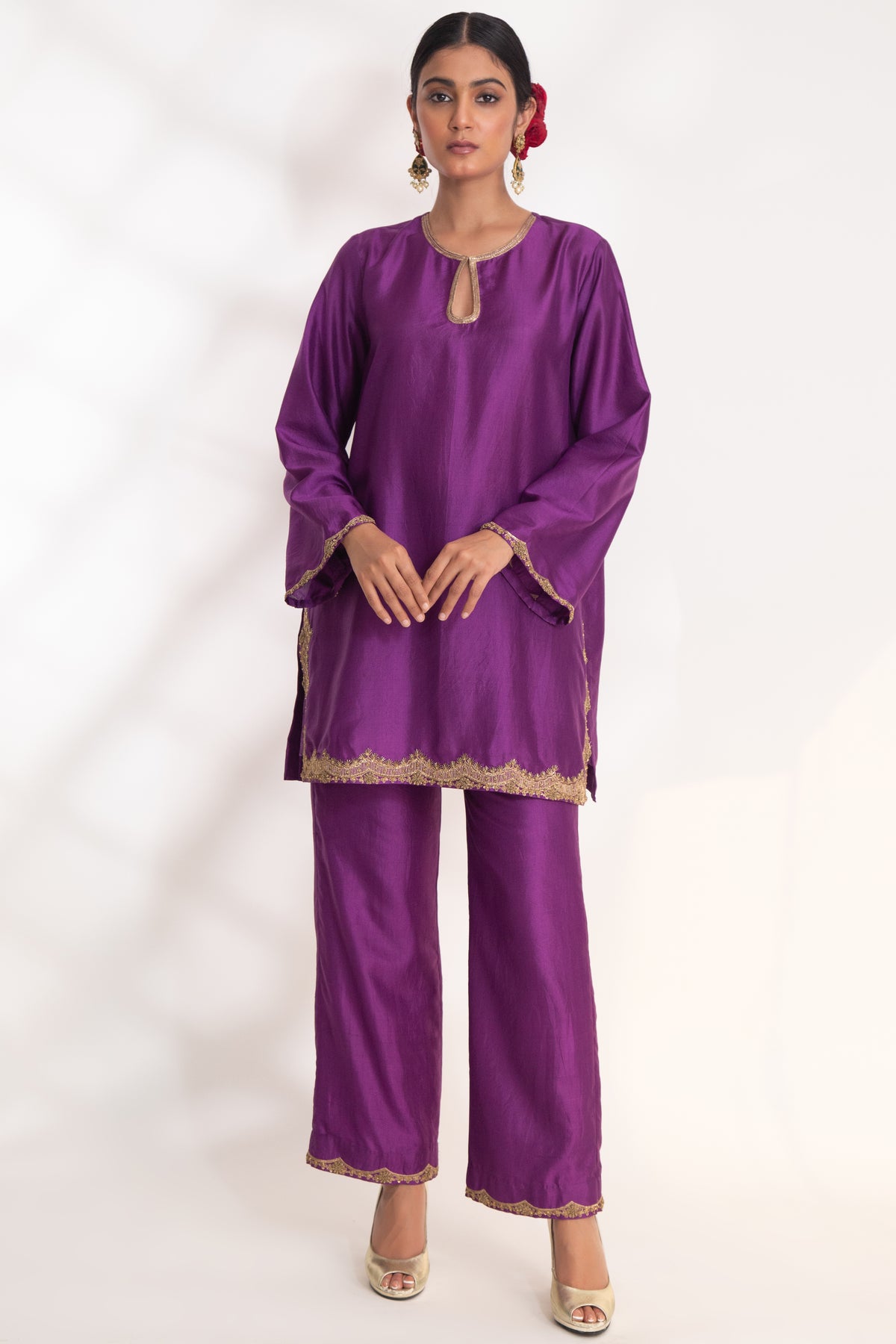 Purple Aavya Tunic Set