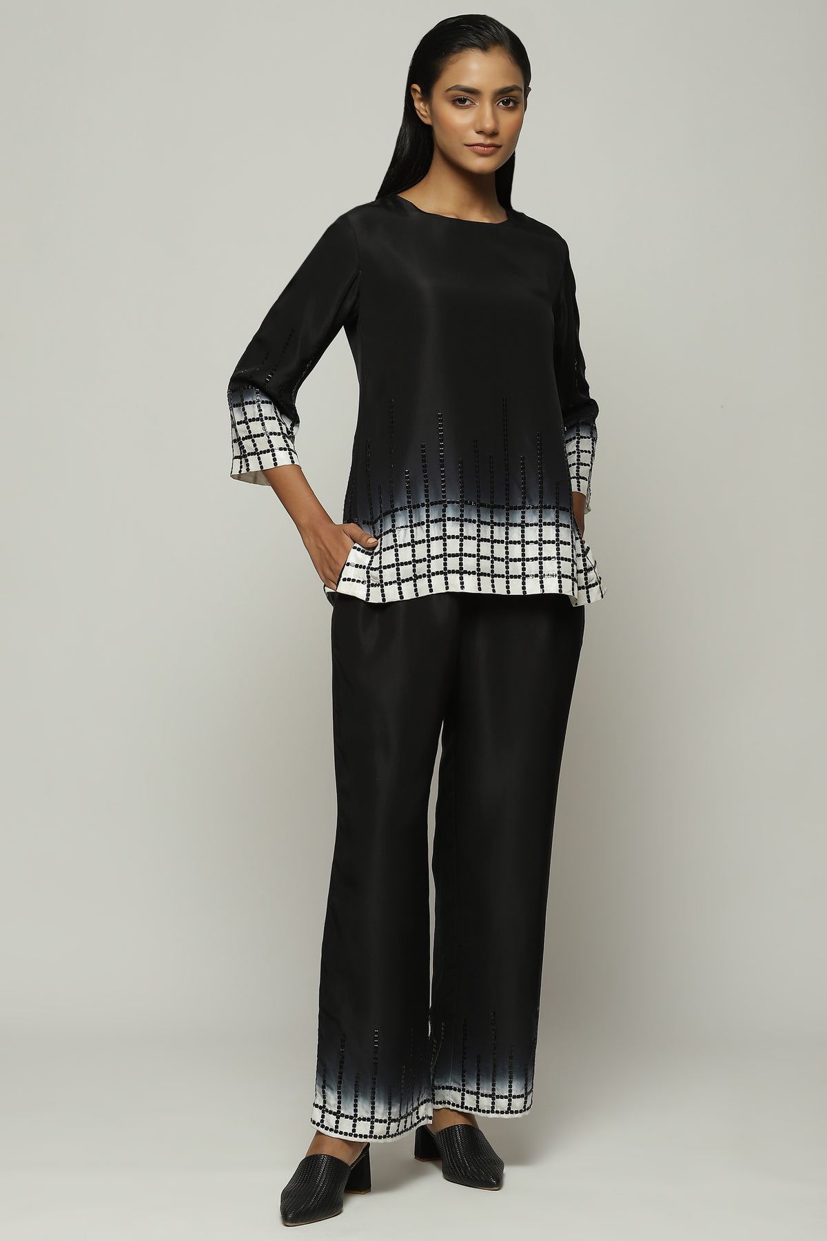 Checks Sequins Tunic