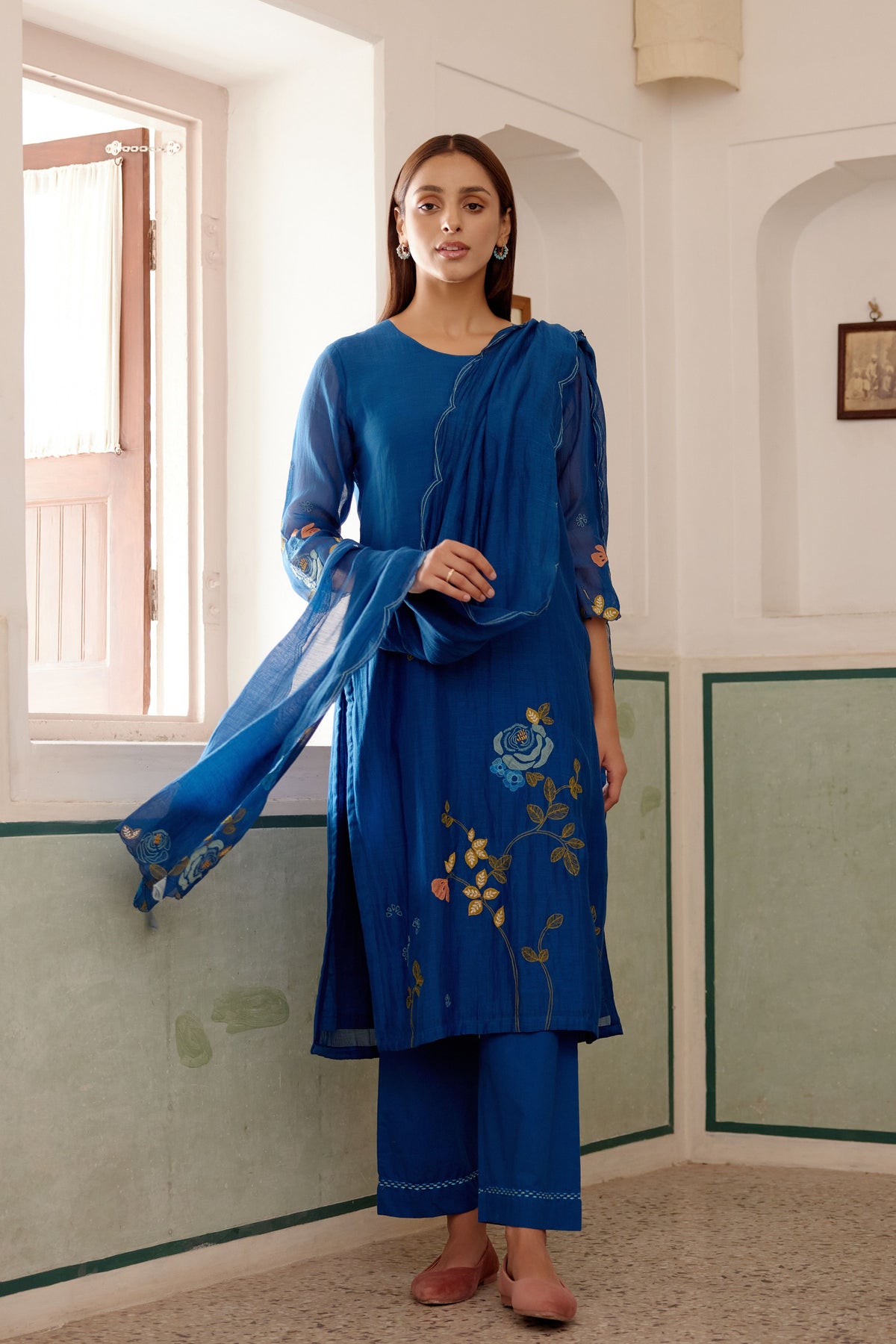 Sapphire Applique Kurta Set
