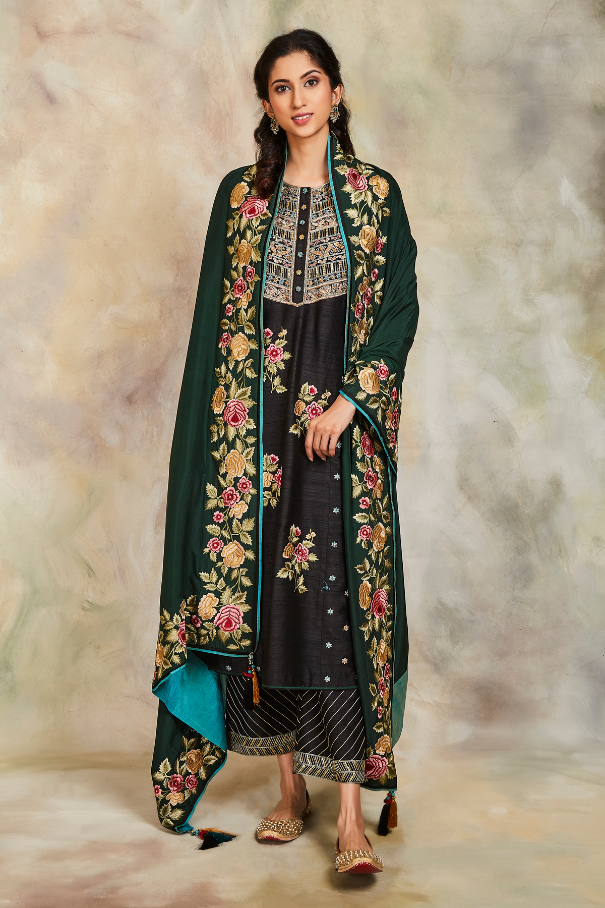 Black kurta set