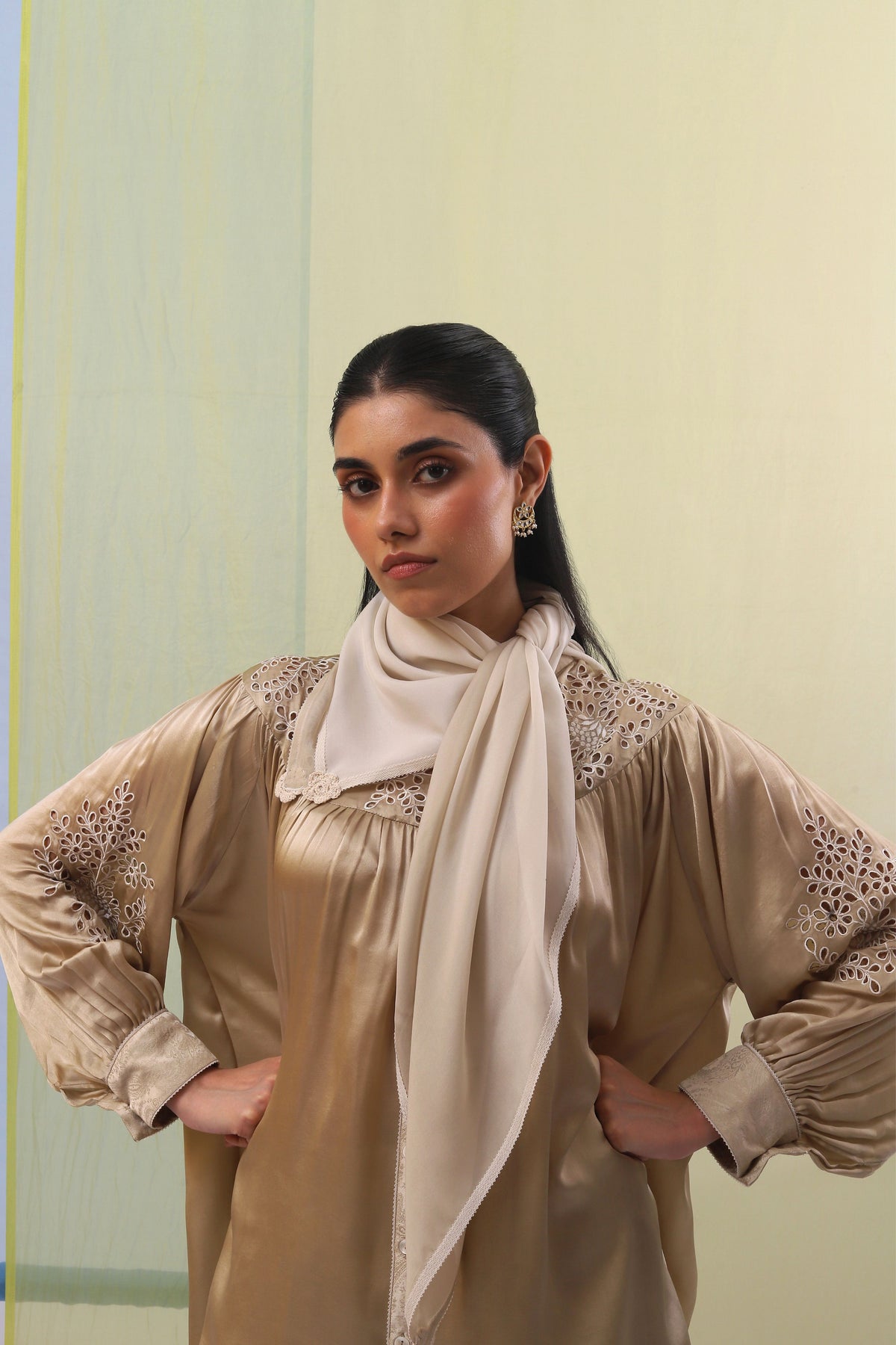 Beige Aafa Co-ordinate Set