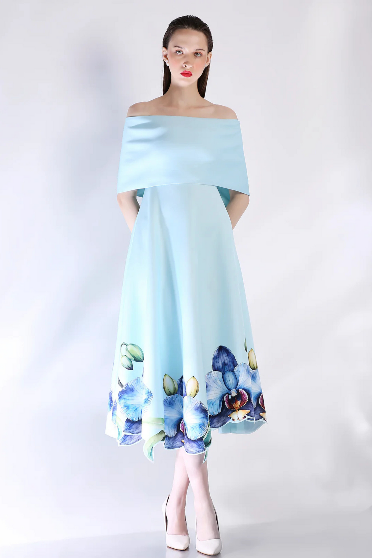 Light Blue Printed Dress