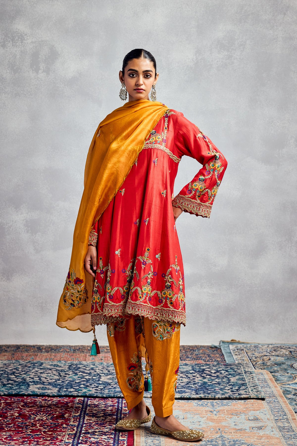 Orange Kurta Set