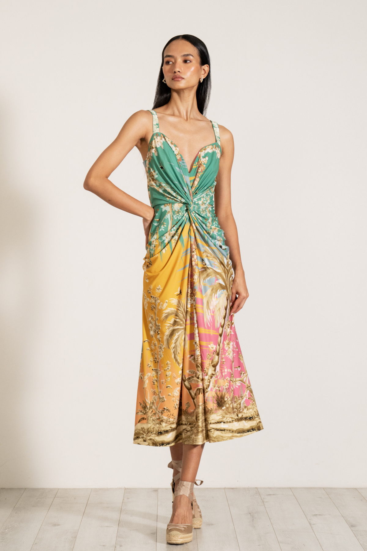 Celeste Twisted Midi Dress