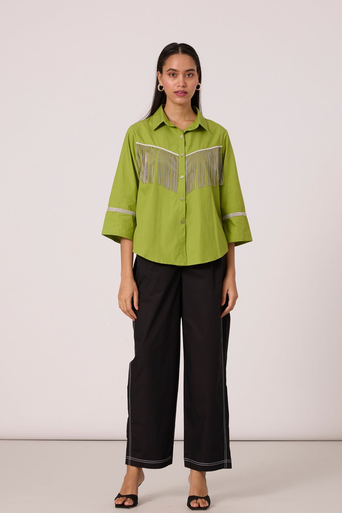Dari Fringe Matcha Green Shirt