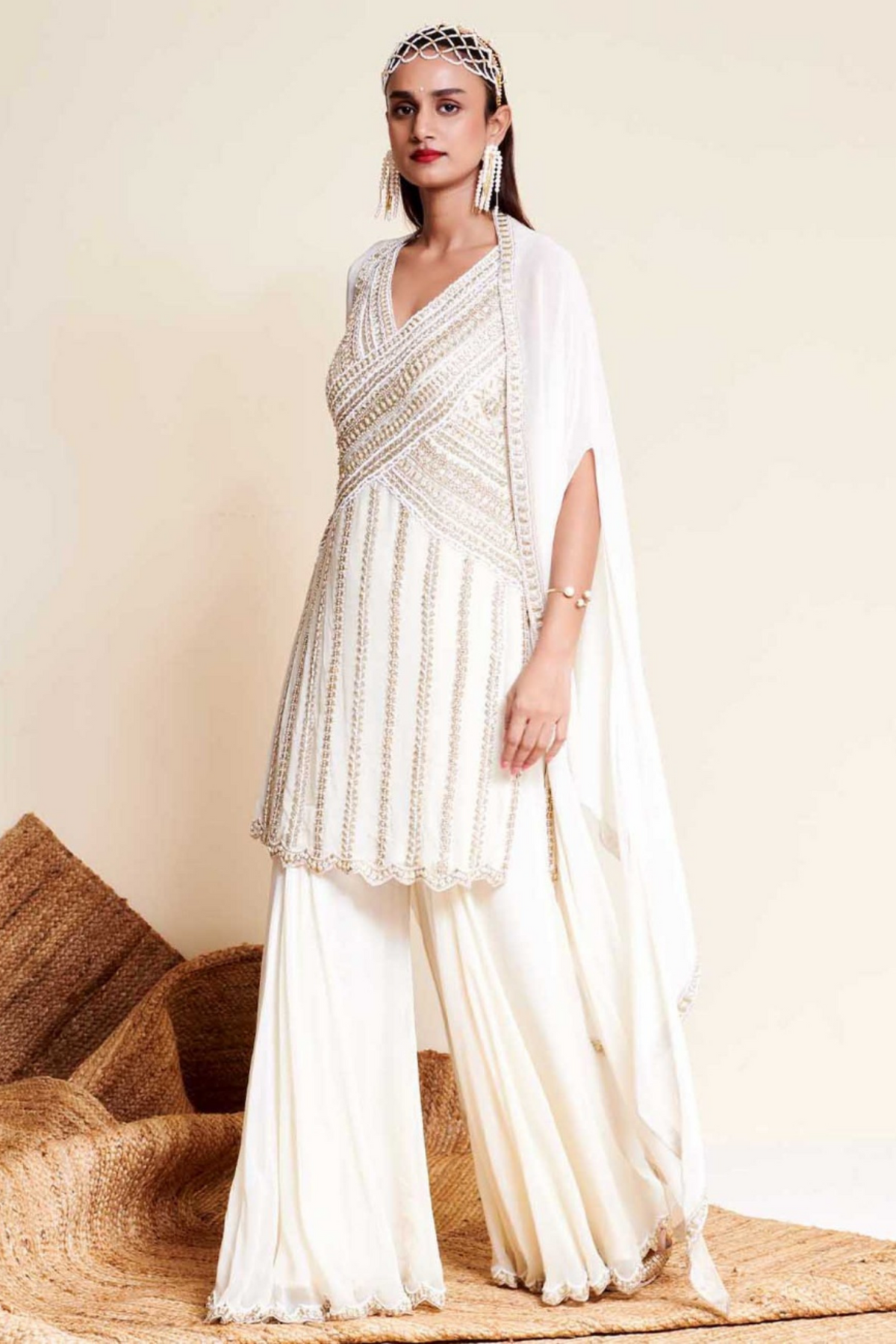 Ivory Sharara Set