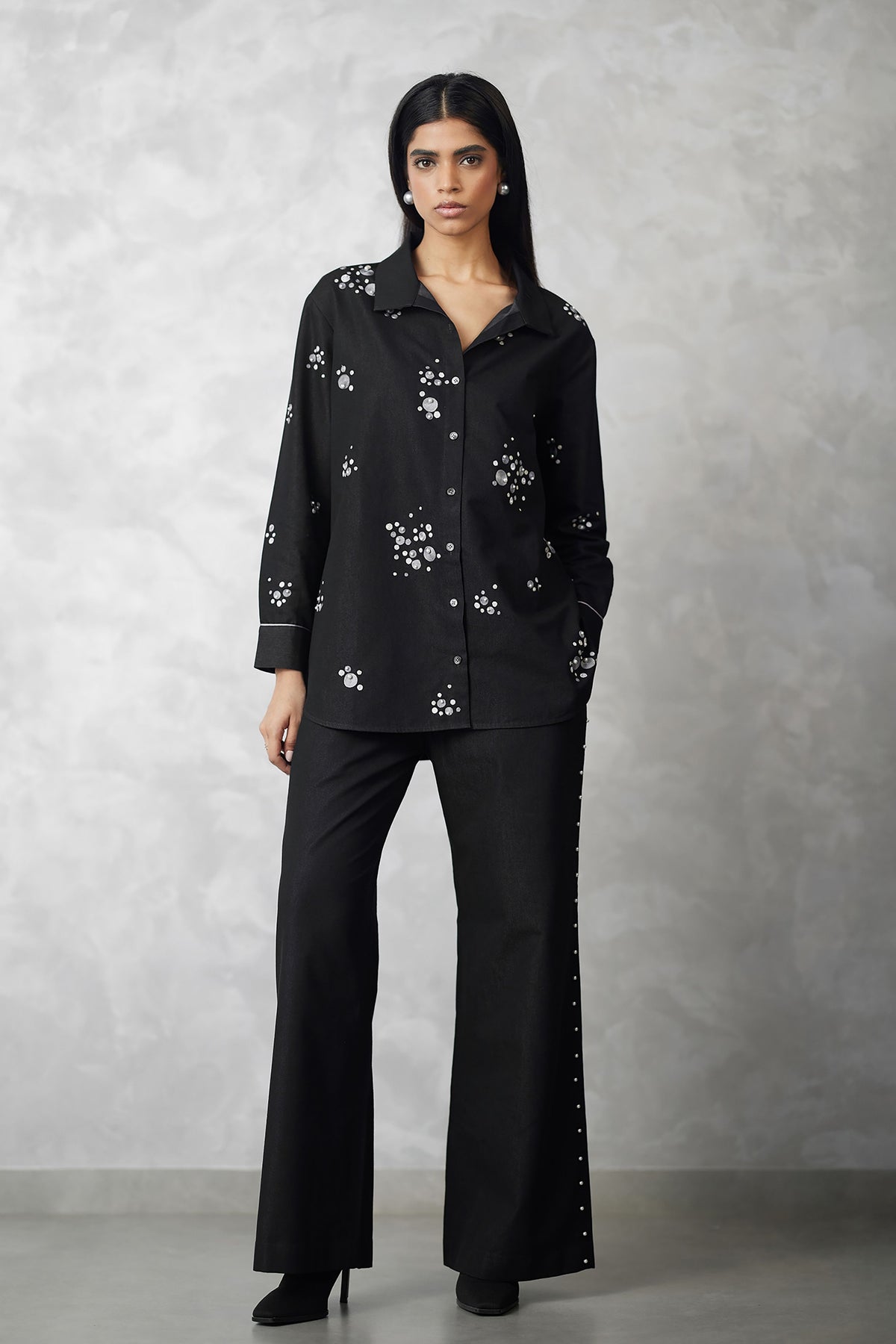 Black Denim Co-ord Set