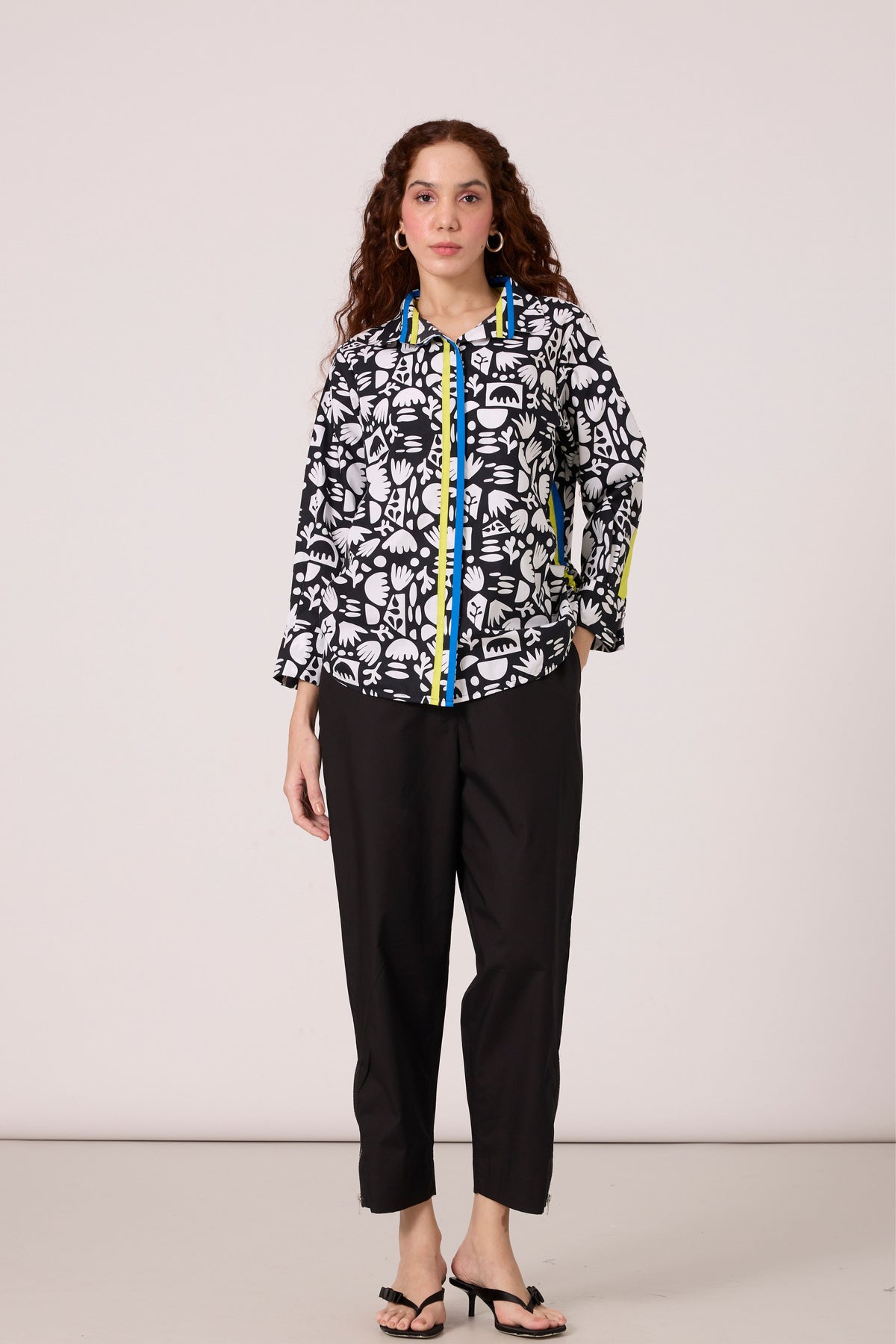 Autumn Motif Print Shirt