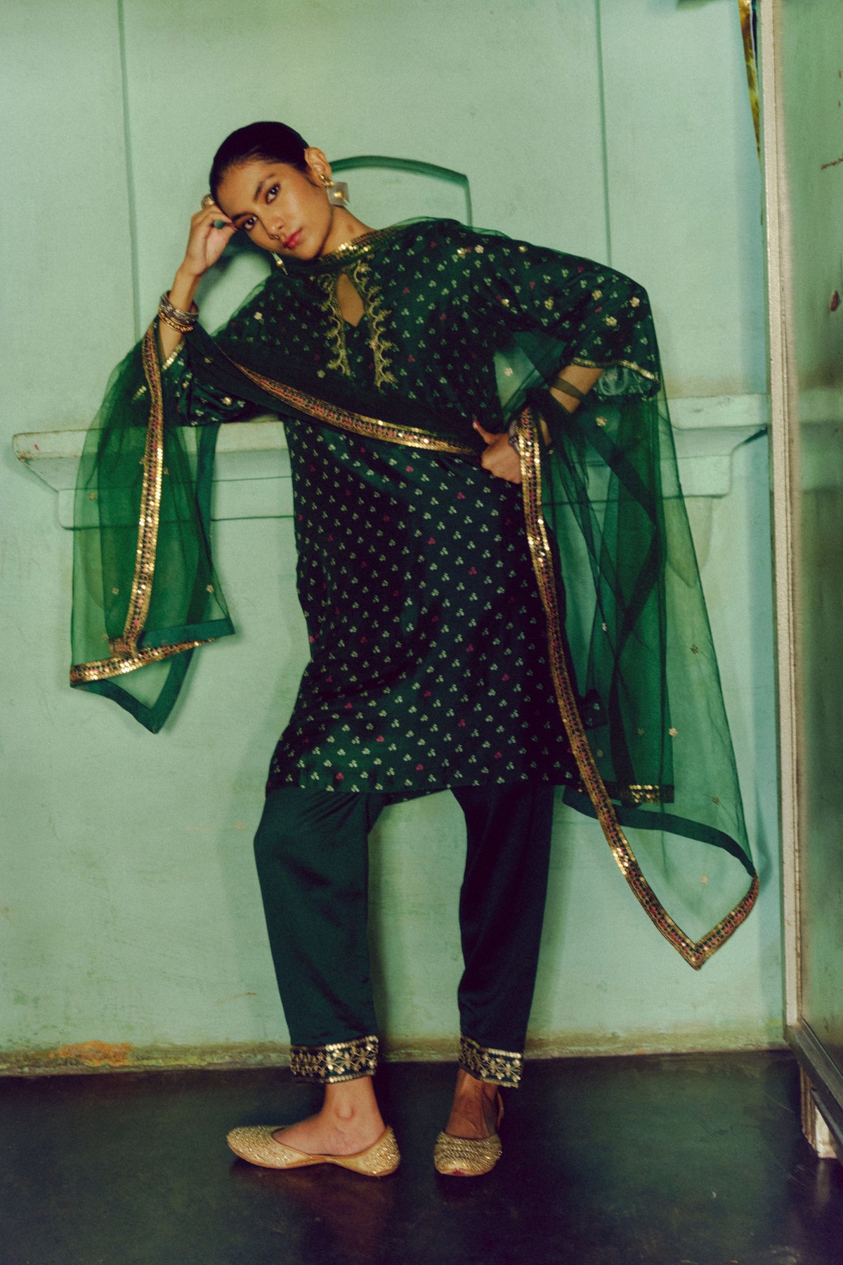 Emerald Green Kurta Set