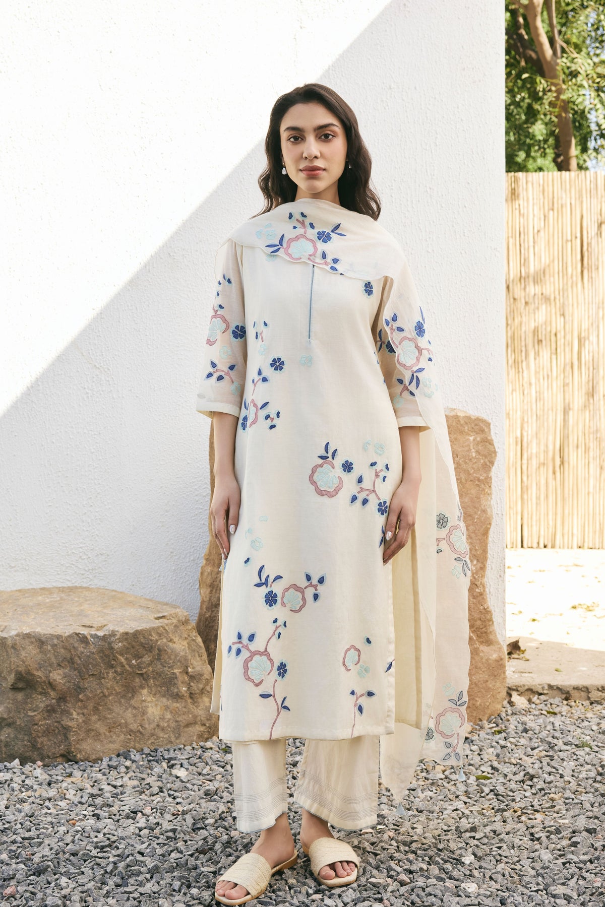 Pearl Applique Kurta Set