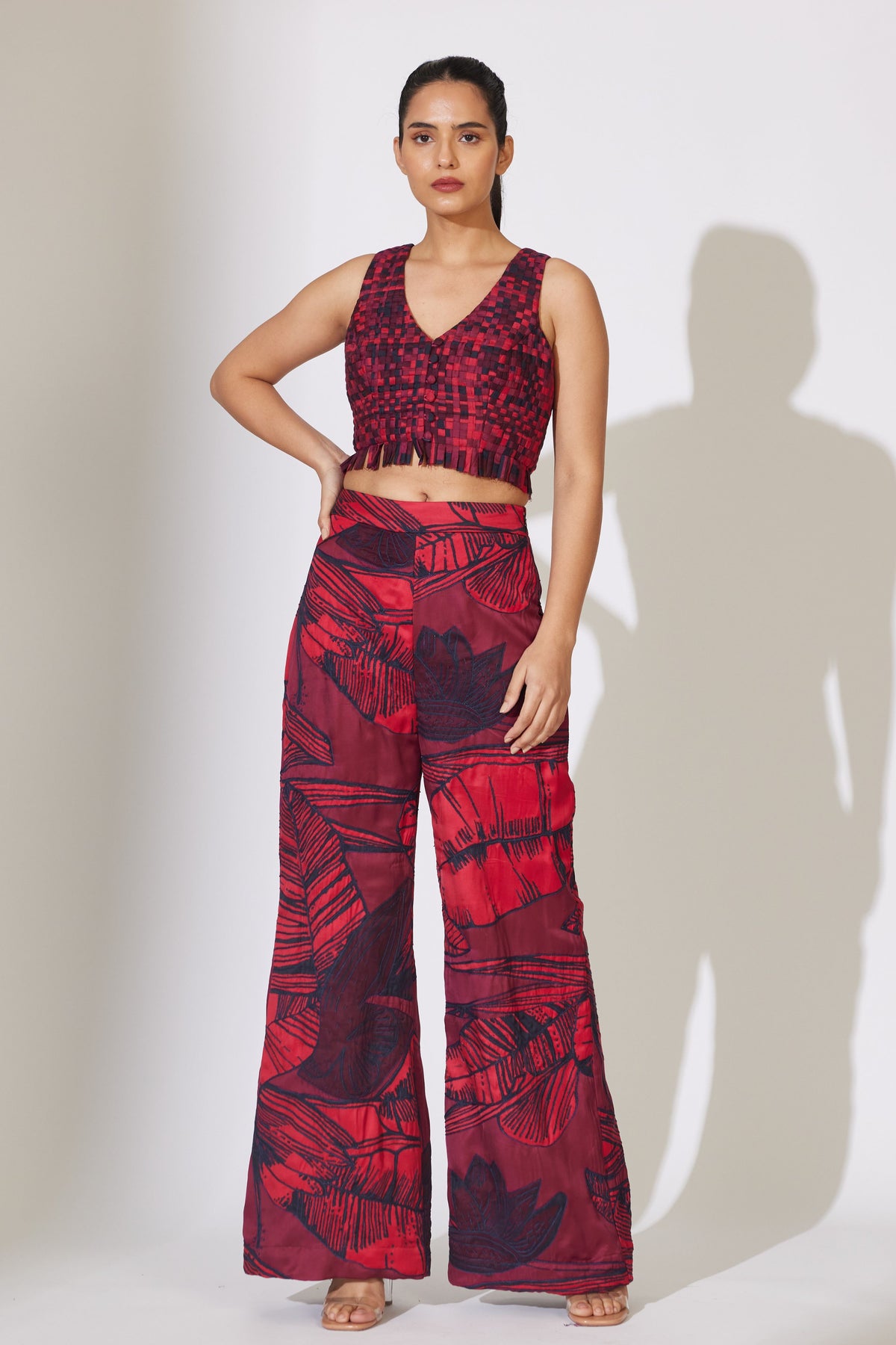 Red Weaved Bustier