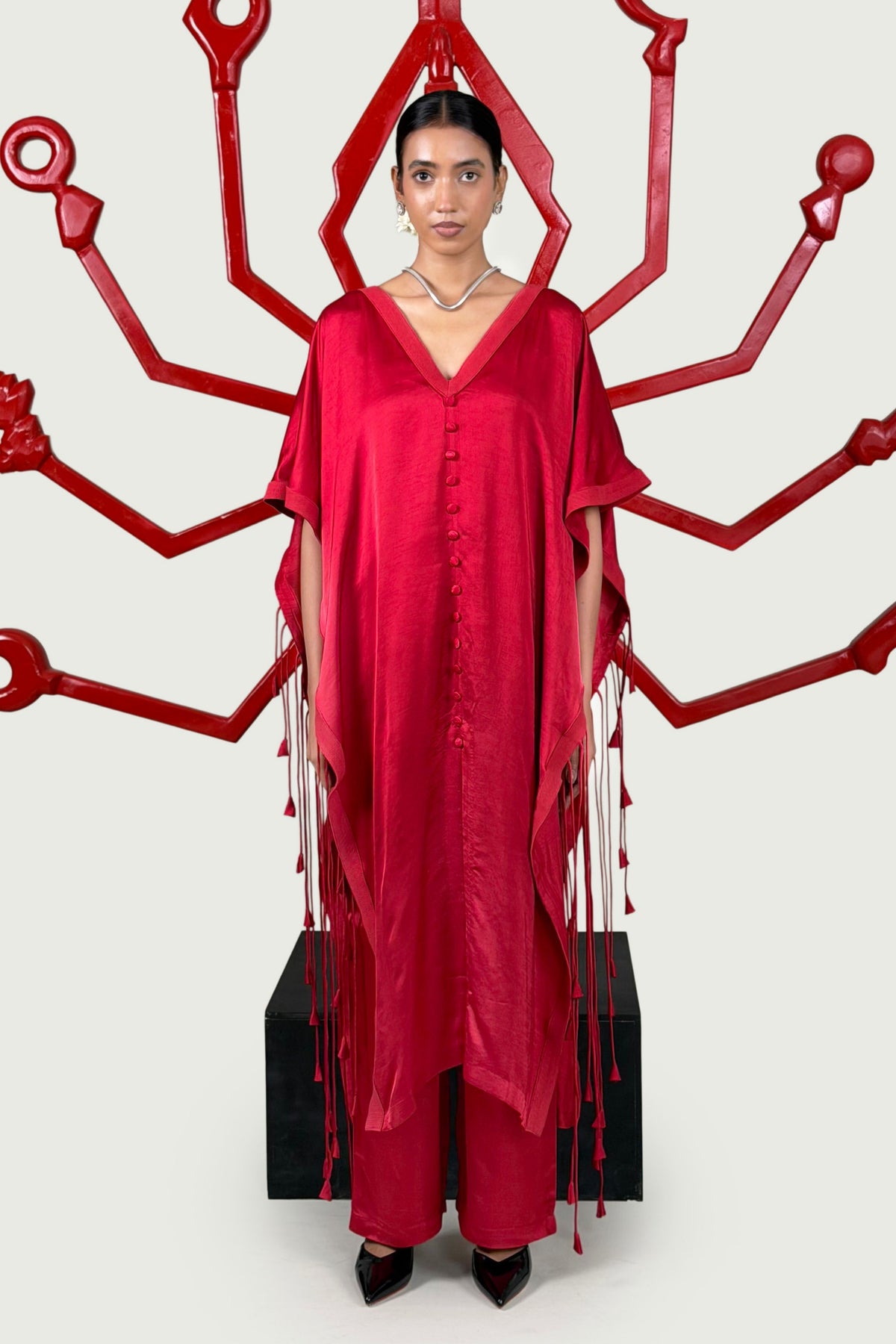 Red Kaya Kaftan