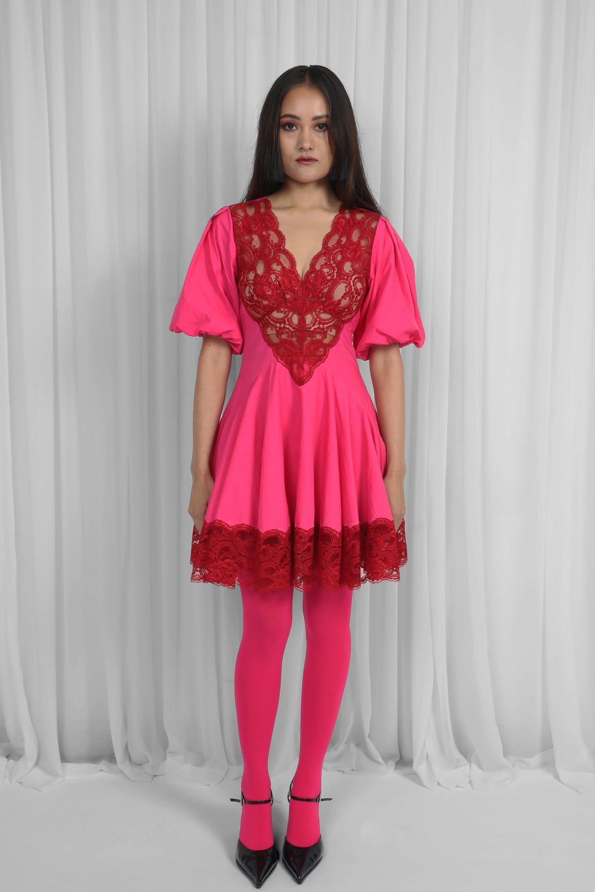 Red and Pink Remi Dress