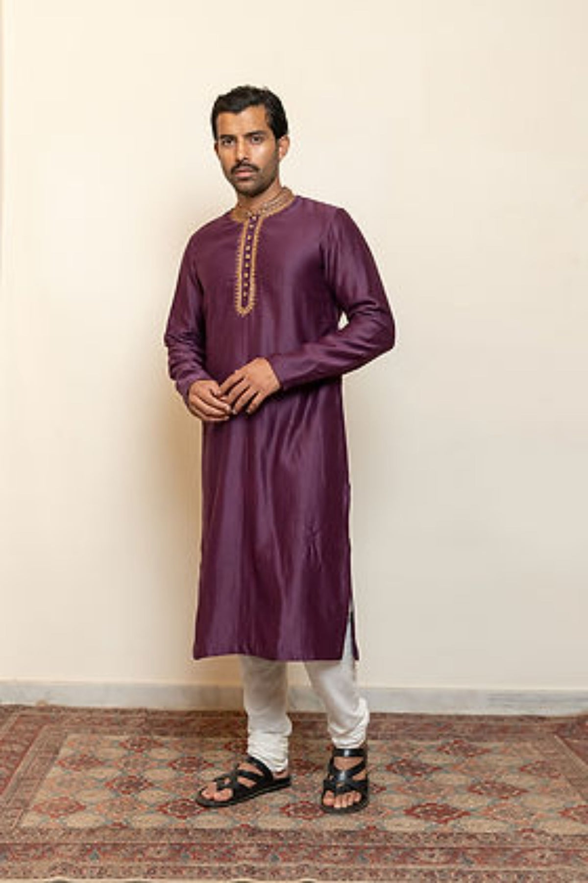 Aubergine Nawab Kurta