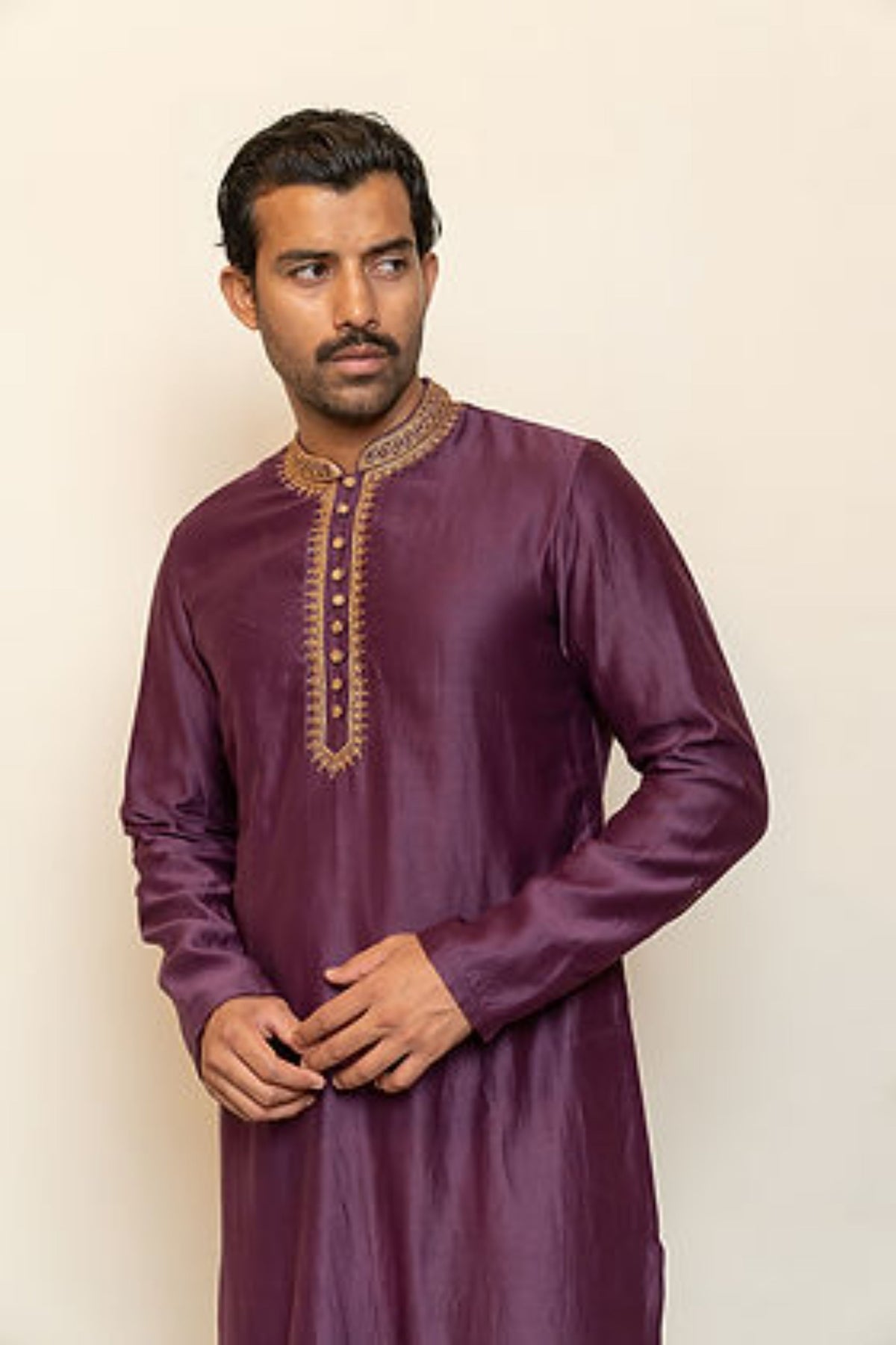 Aubergine Nawab Kurta