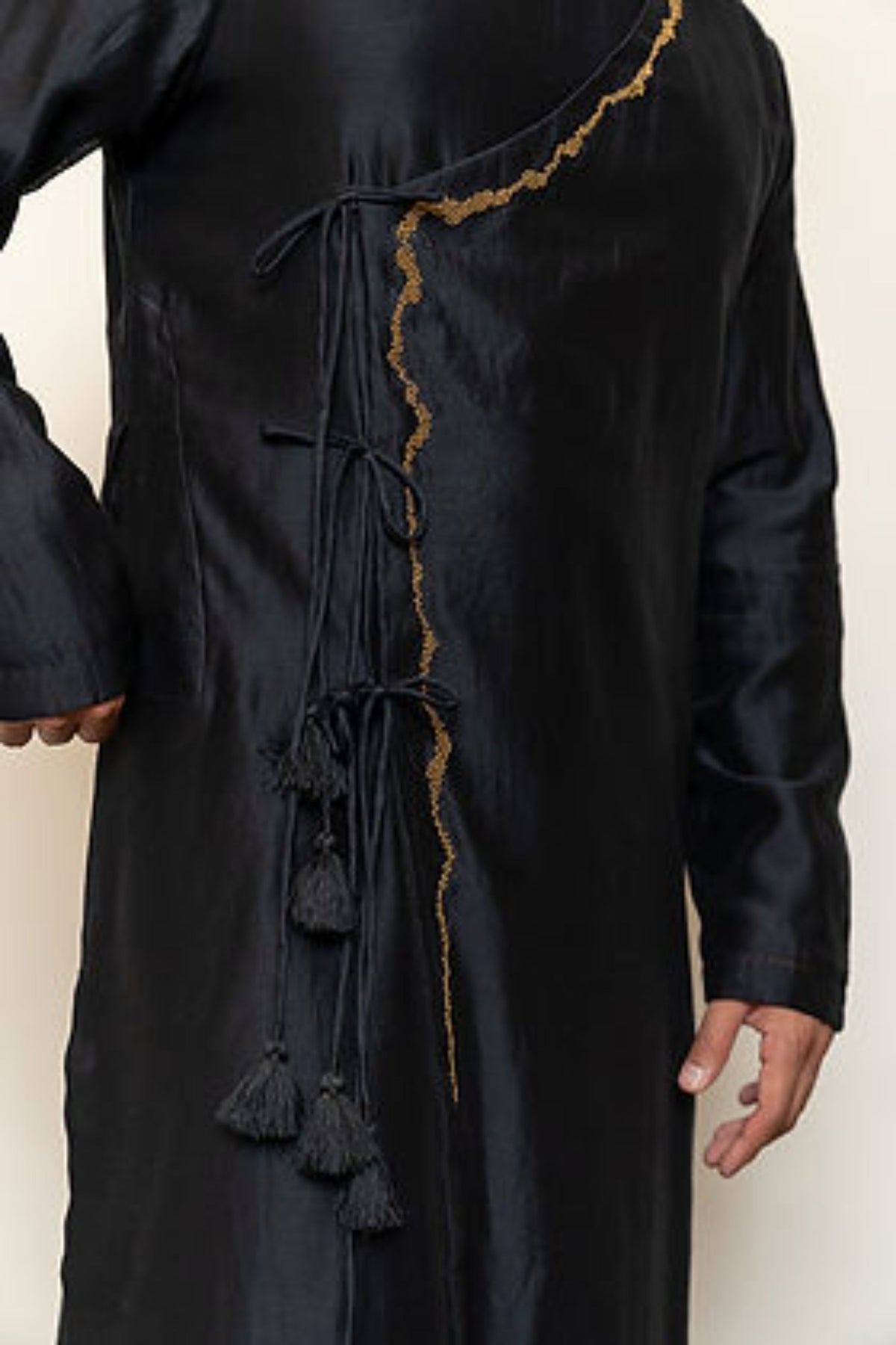 Black Rooman Kurta