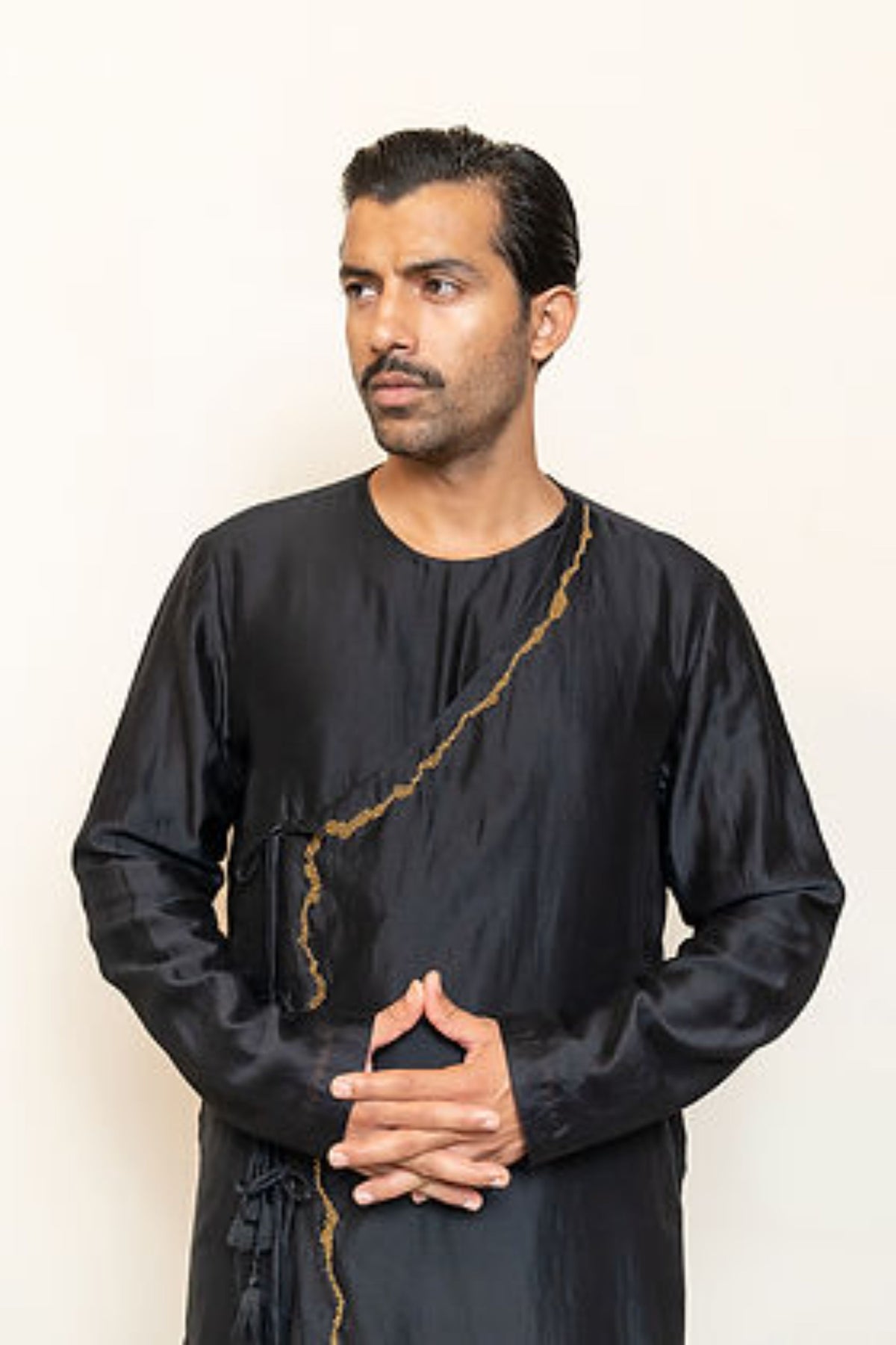 Black Rooman Kurta