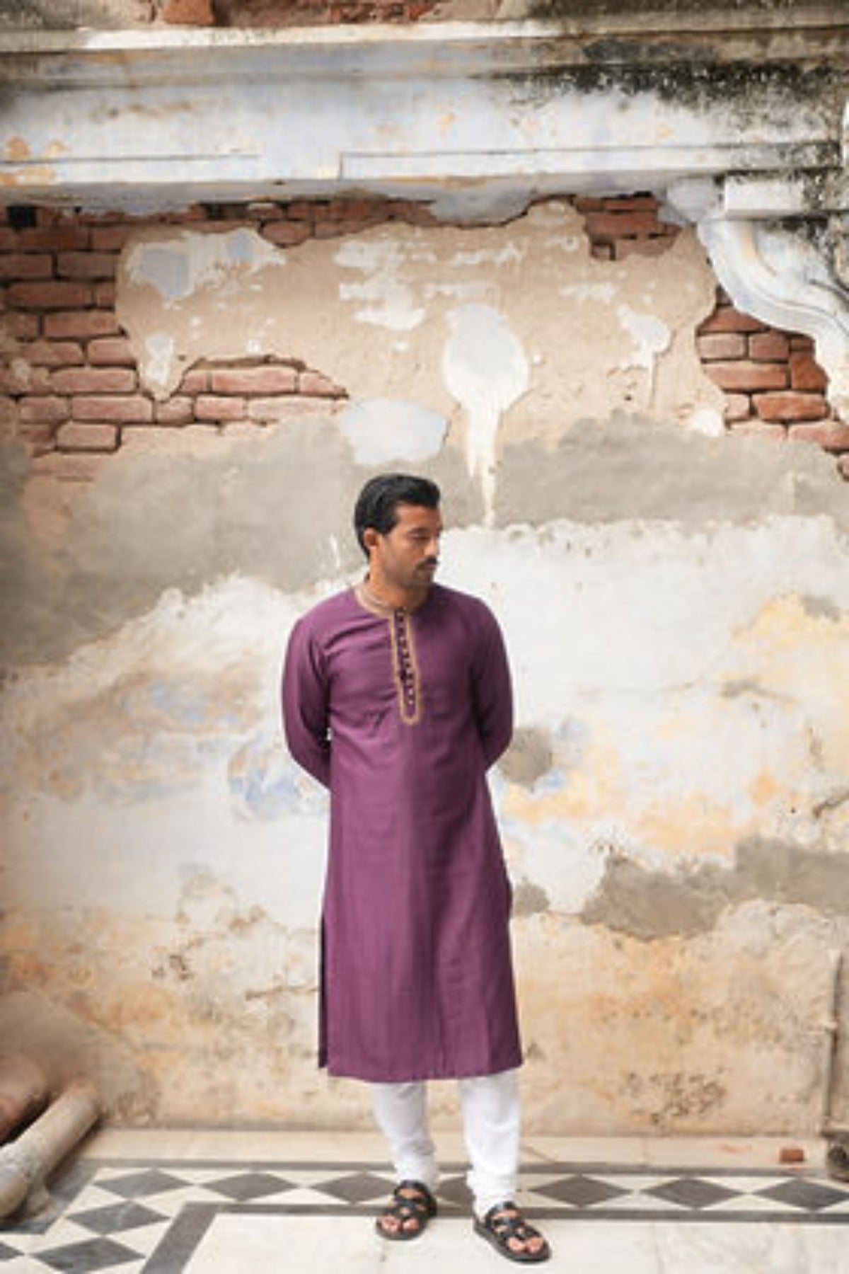 Aubergine Nawab Kurta