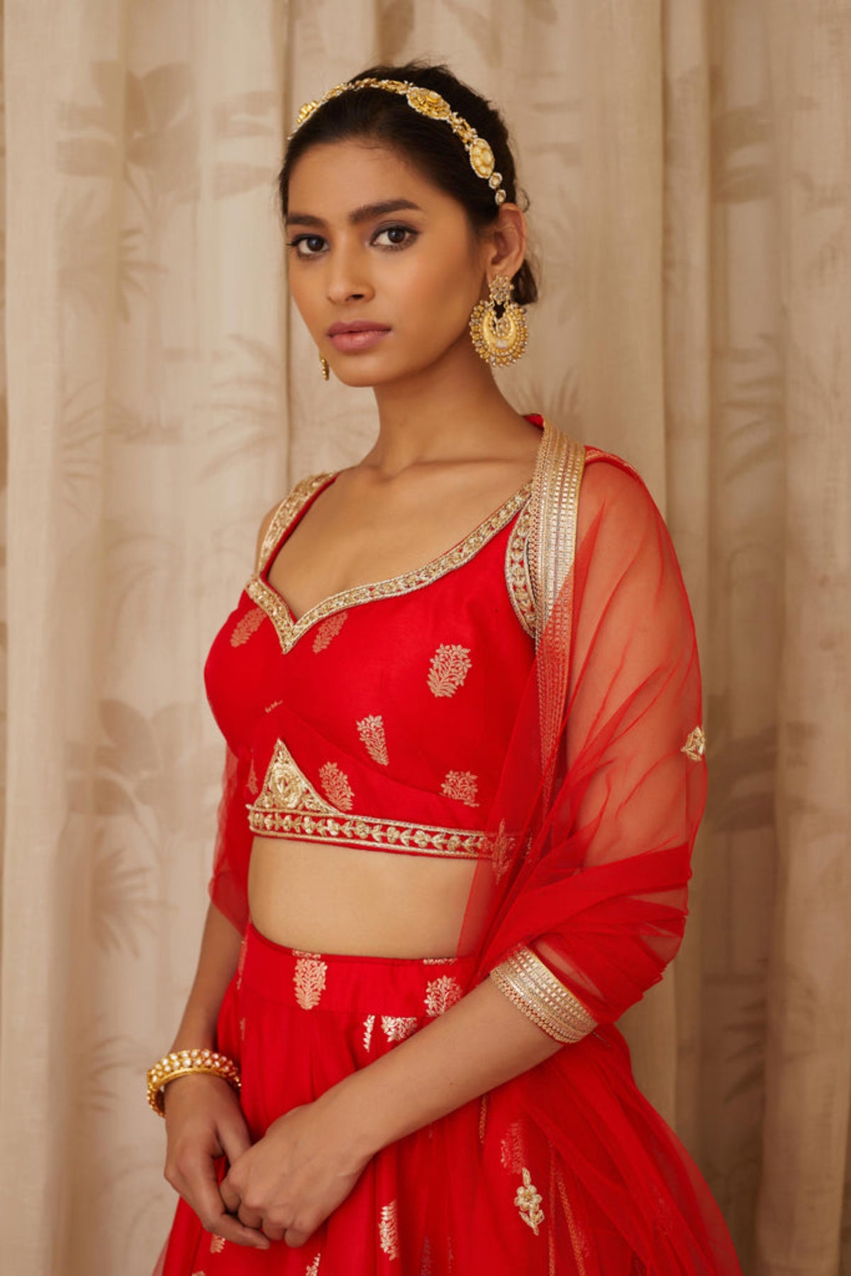 Red lehenga set