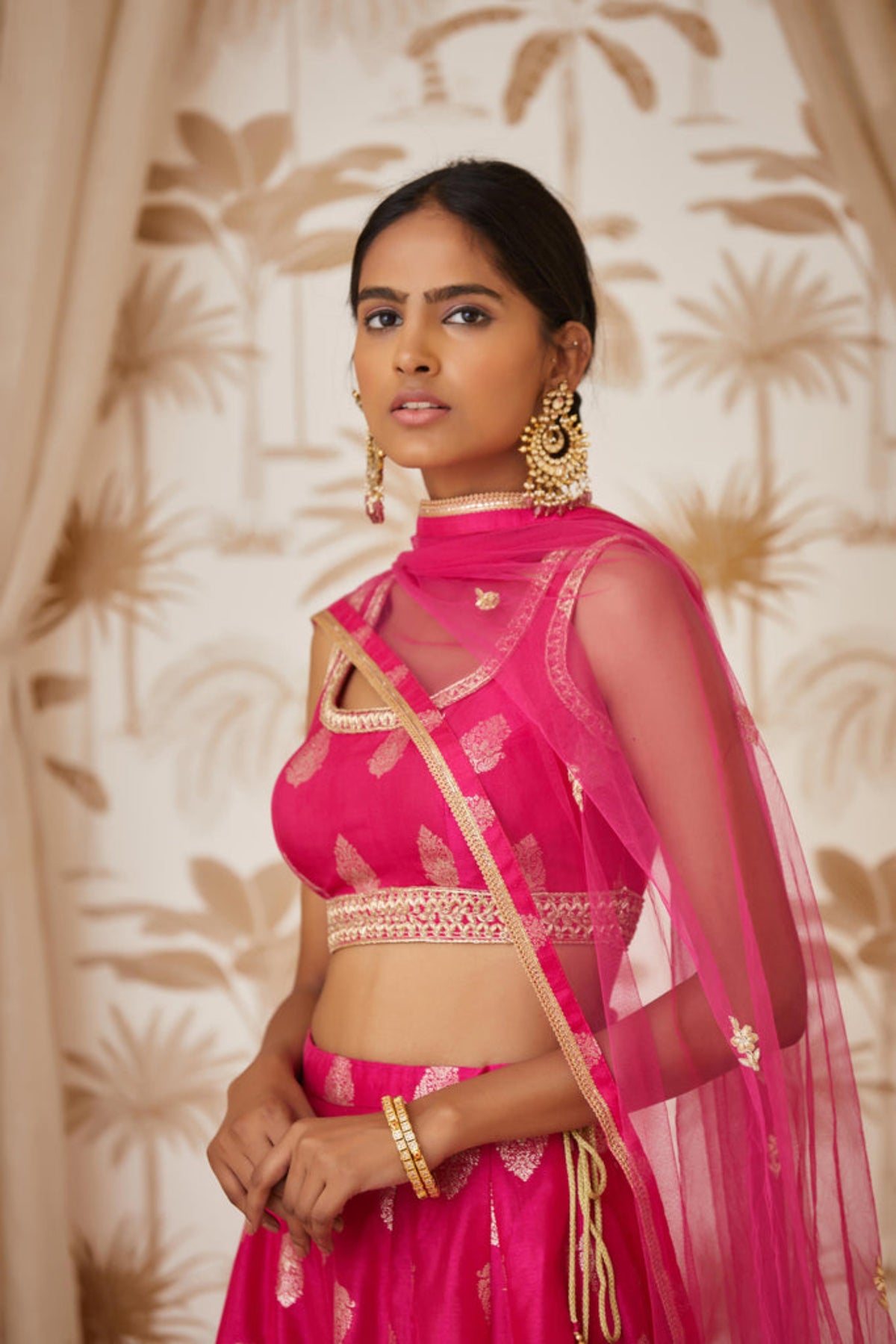 Magenta lehenga set