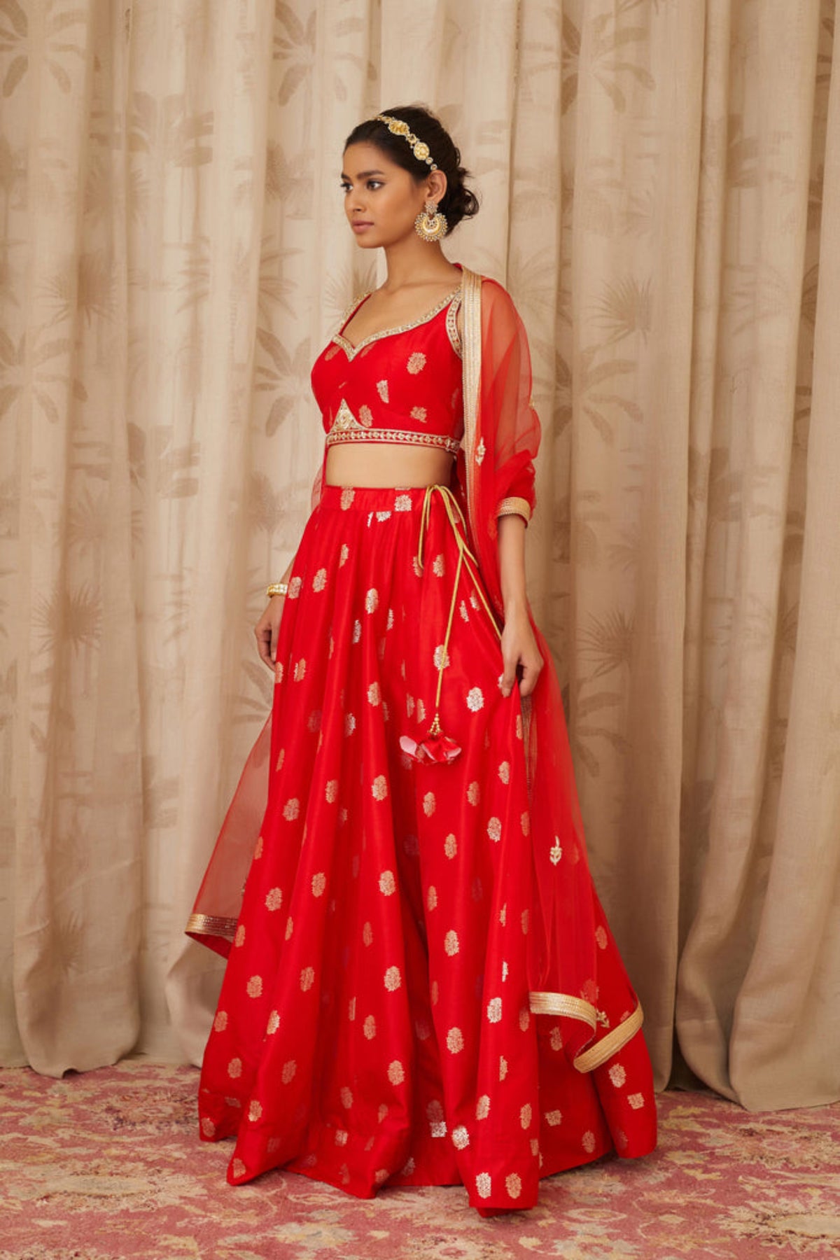 Red lehenga set
