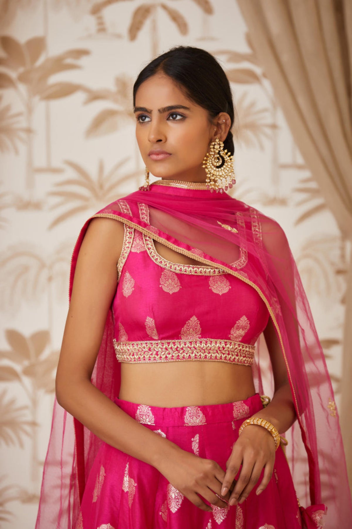 Magenta lehenga set