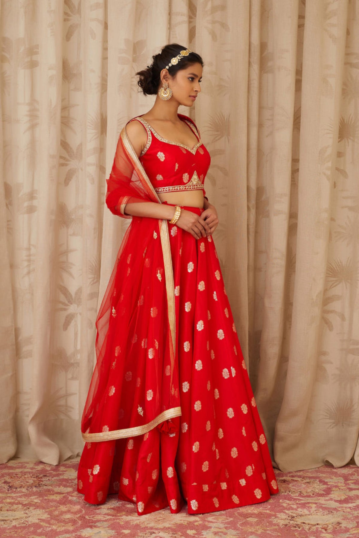 Red lehenga set